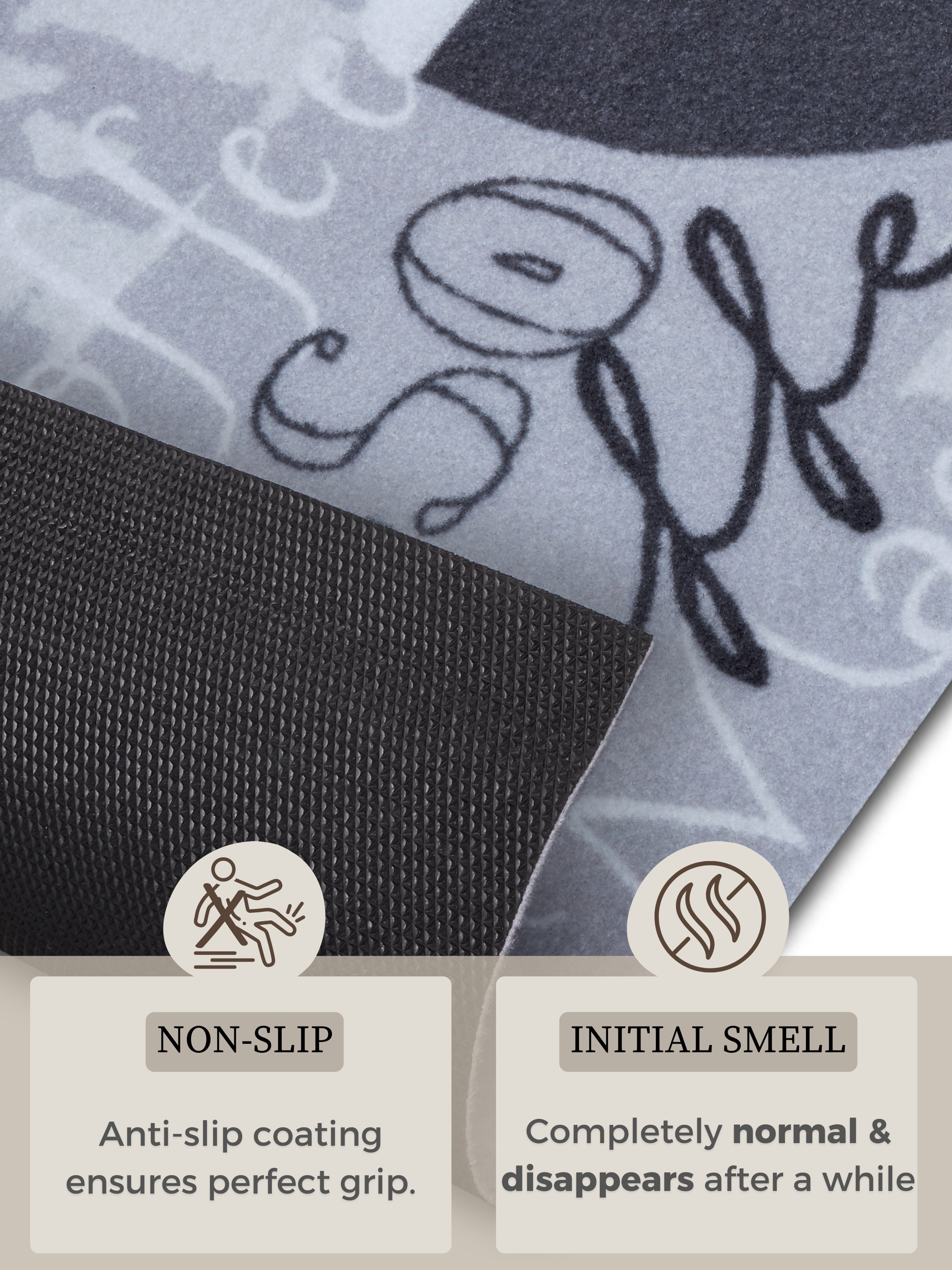 HANSE HOME COOK&CLEAN ESPRESSO KØKKENTÆPPE 105729, STR. 50x150 CM