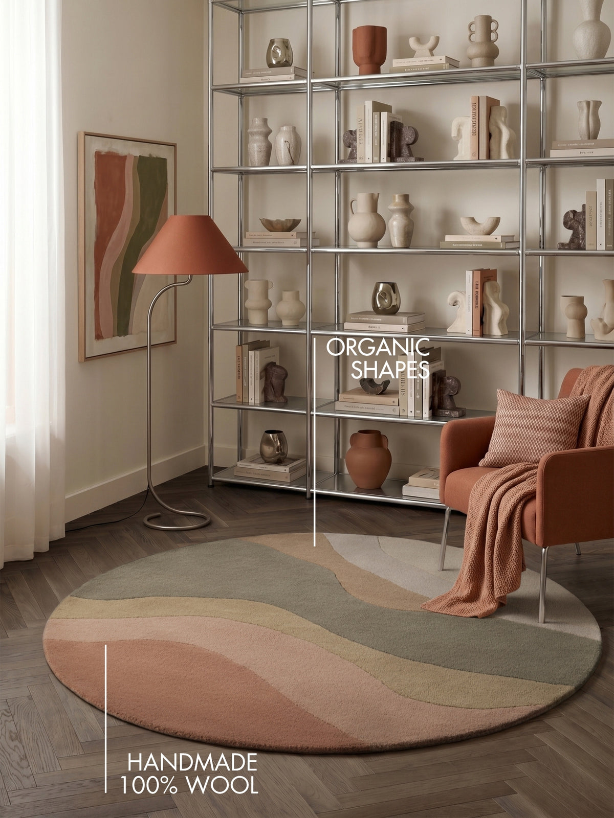 TED BAKER CHELSEA ULDTÆPPE FLOOD CREME MULTIFARVET