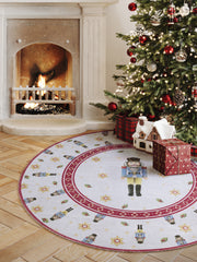 VILLEROY & BOCH TOY'S DELIGHT LIMITED EDITION JULETÆPPE, NØDDEKNÆKKER CREME-RØD