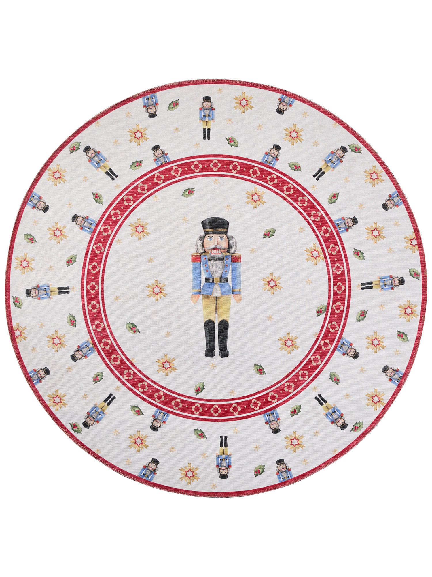 VILLEROY & BOCH TOY'S DELIGHT LIMITED EDITION JULETÆPPE, NØDDEKNÆKKER CREME-RØD