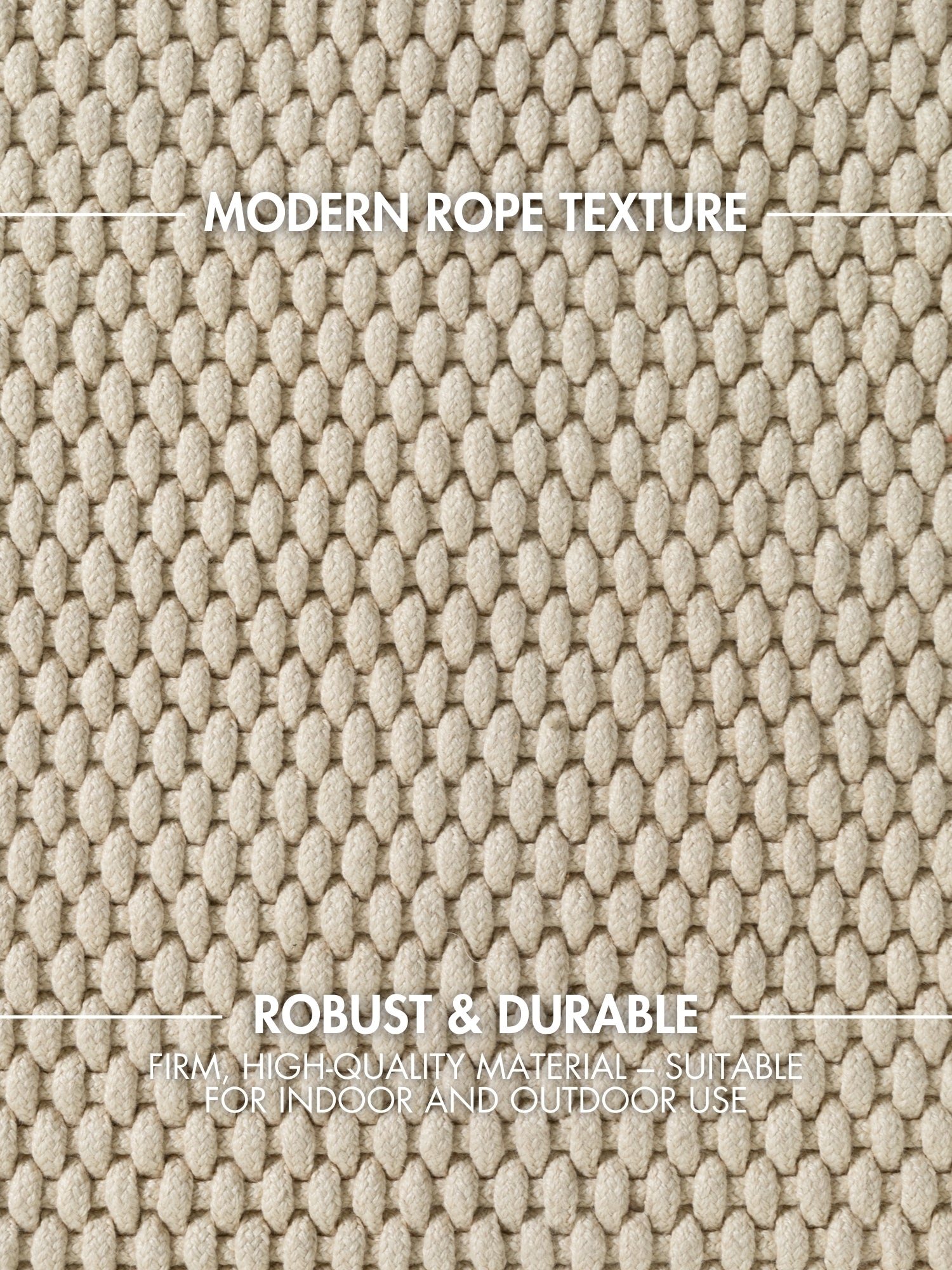 TED BAKER SOUTHWARK IND- OG UDENDØRS TÆPPE, ROPE CREME