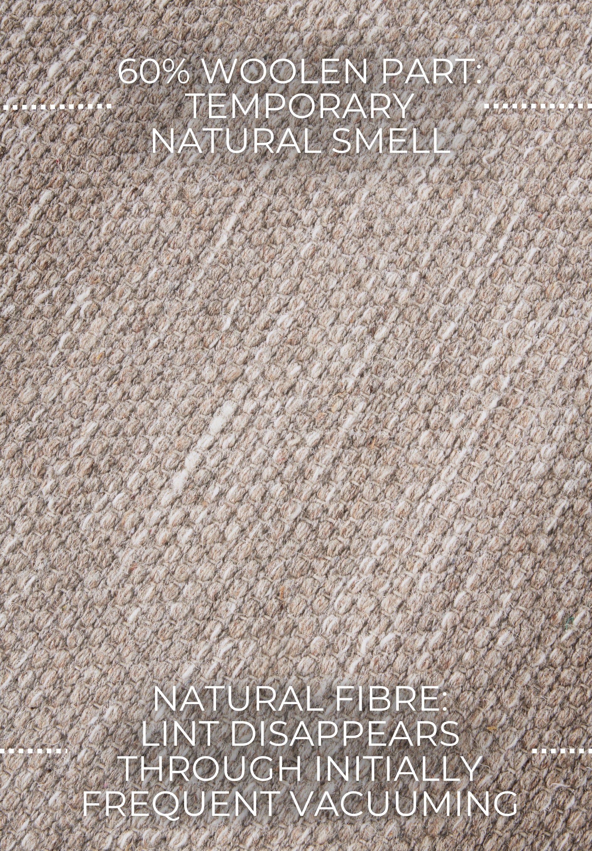 DELHI TÆPPE LINEN HVID - 106053