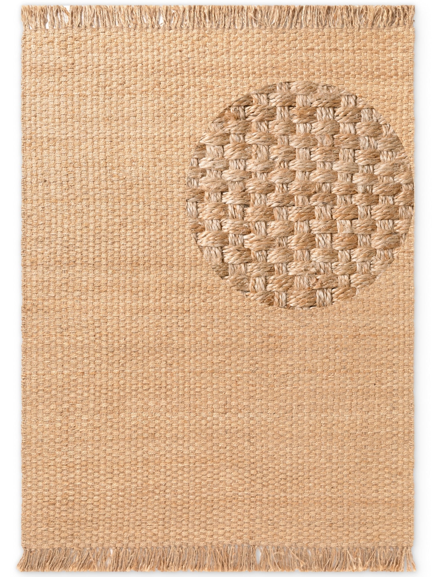 HANDLOOM JUTE TÆPPE FJORD, NATURLIG GYLDEN