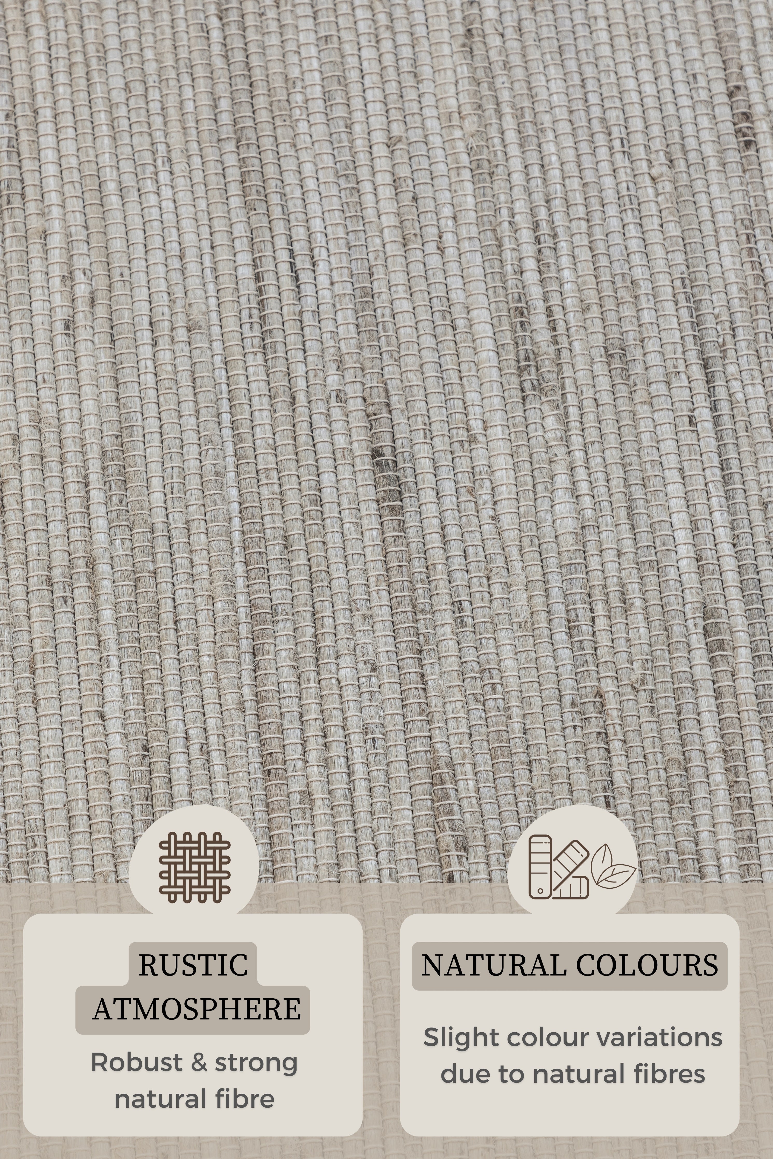 HANDLOOM JUTE TÆPPE, ELFENBEN-HVID - 105960