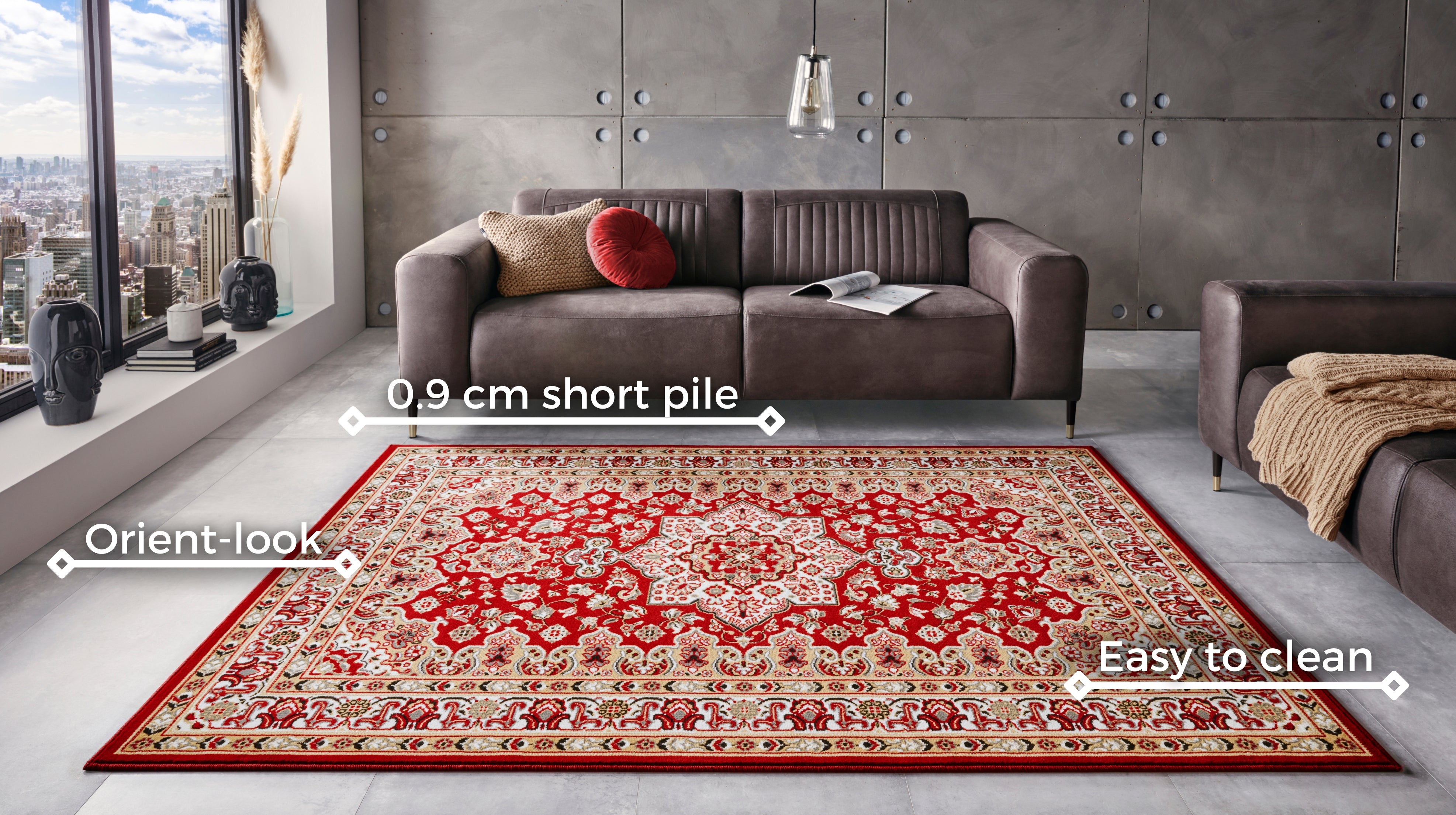 HANSE HOME MIRKAN TÆPPE, RØD 104103