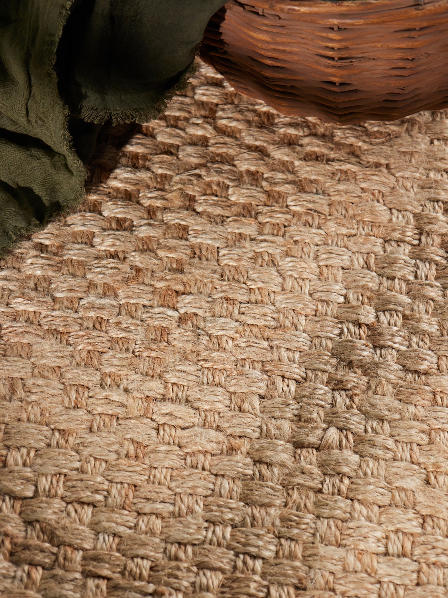 HANDLOOM JUTE TÆPPE FJORD, NATURLIG GYLDEN