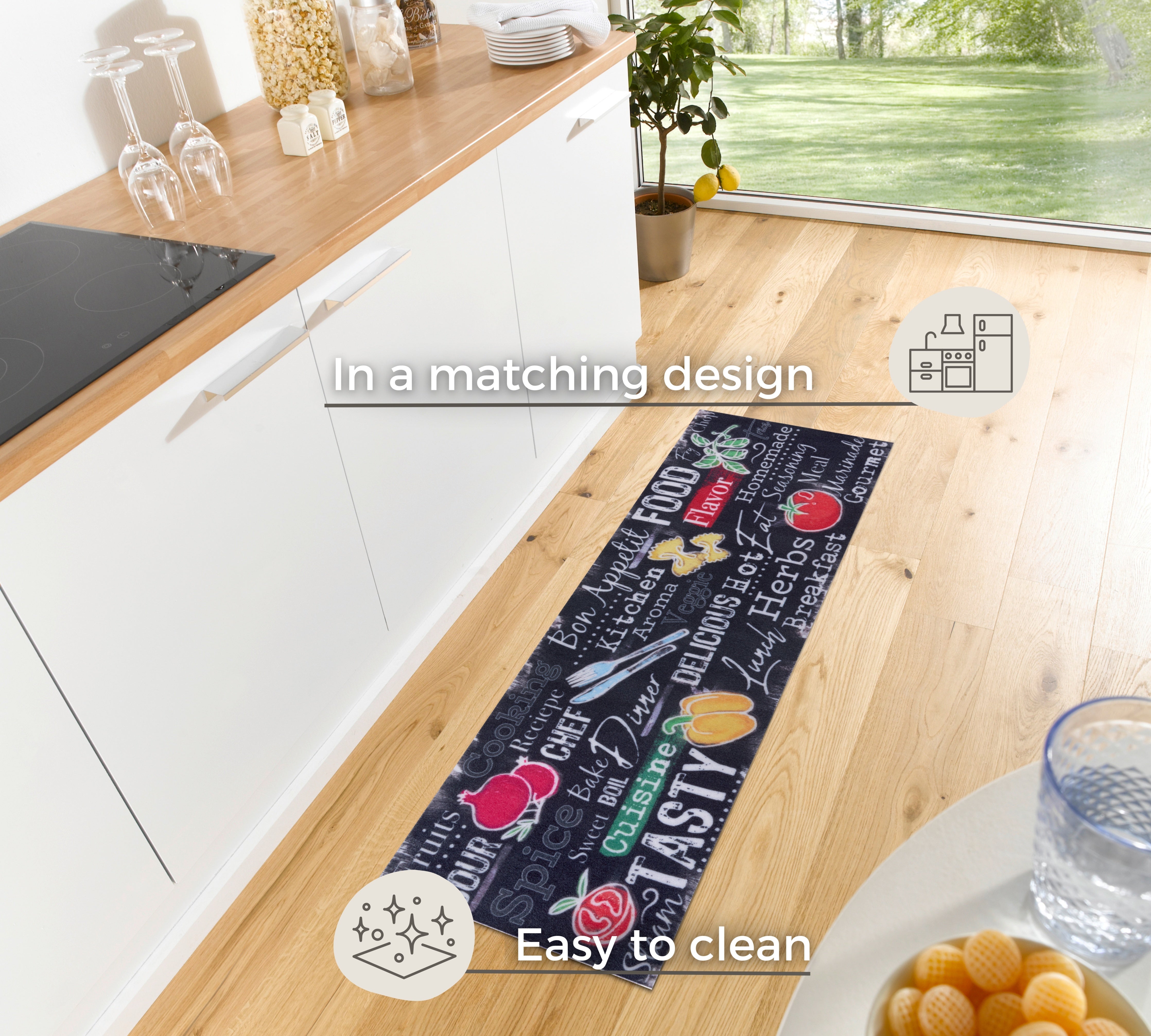 HANSE HOME COOK&CLEAN MIX KØKKENTÆPPE 105730, STR. 50x150 CM