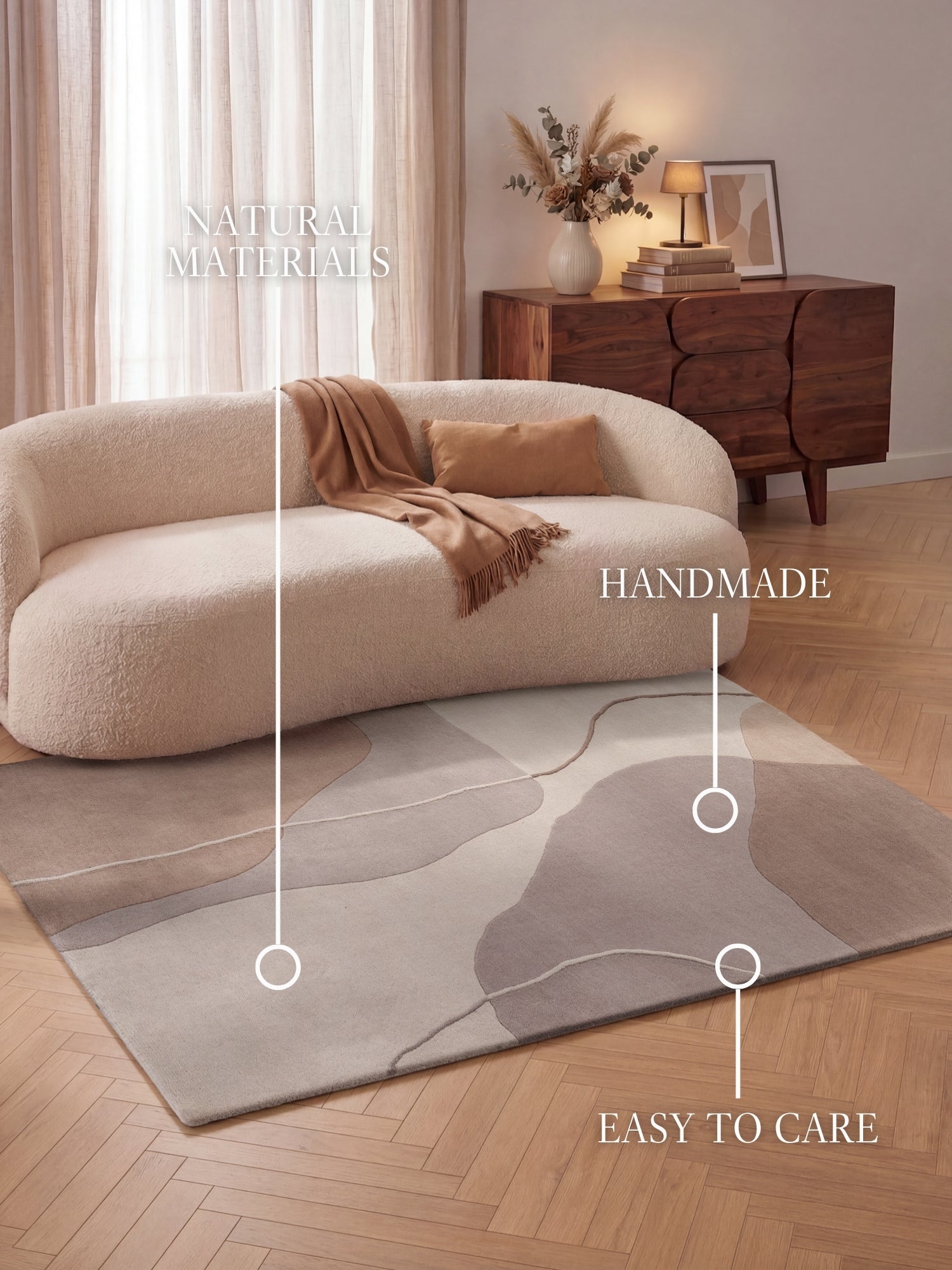 VILLEROY & BOCH 1876 ULDTÆPPE VIRELLE CREME BEIGE