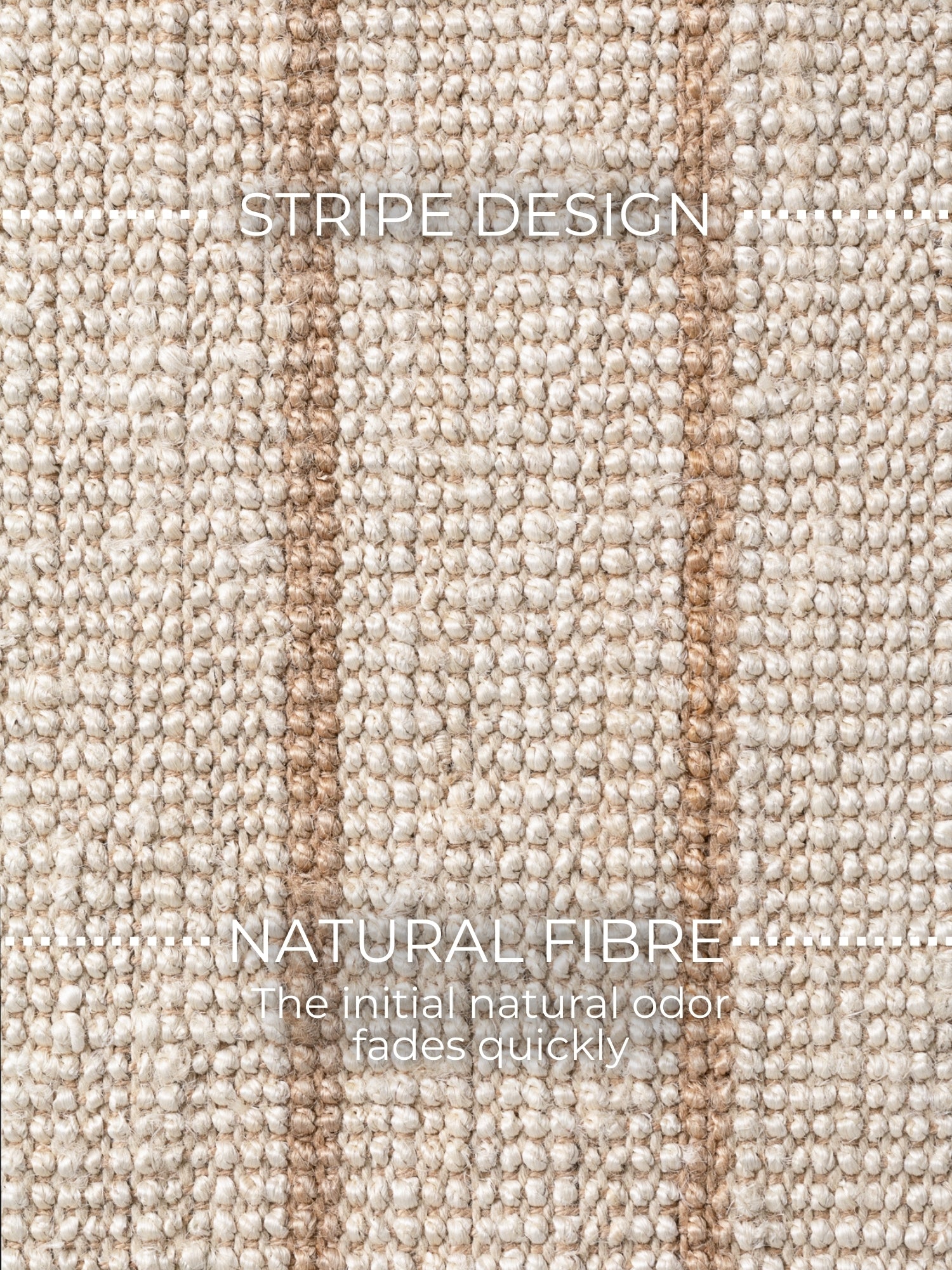 ELLE DECORATION HARVEST JUTE TÆPPE SIERRA, NATUR-ELFENBEN-GULD