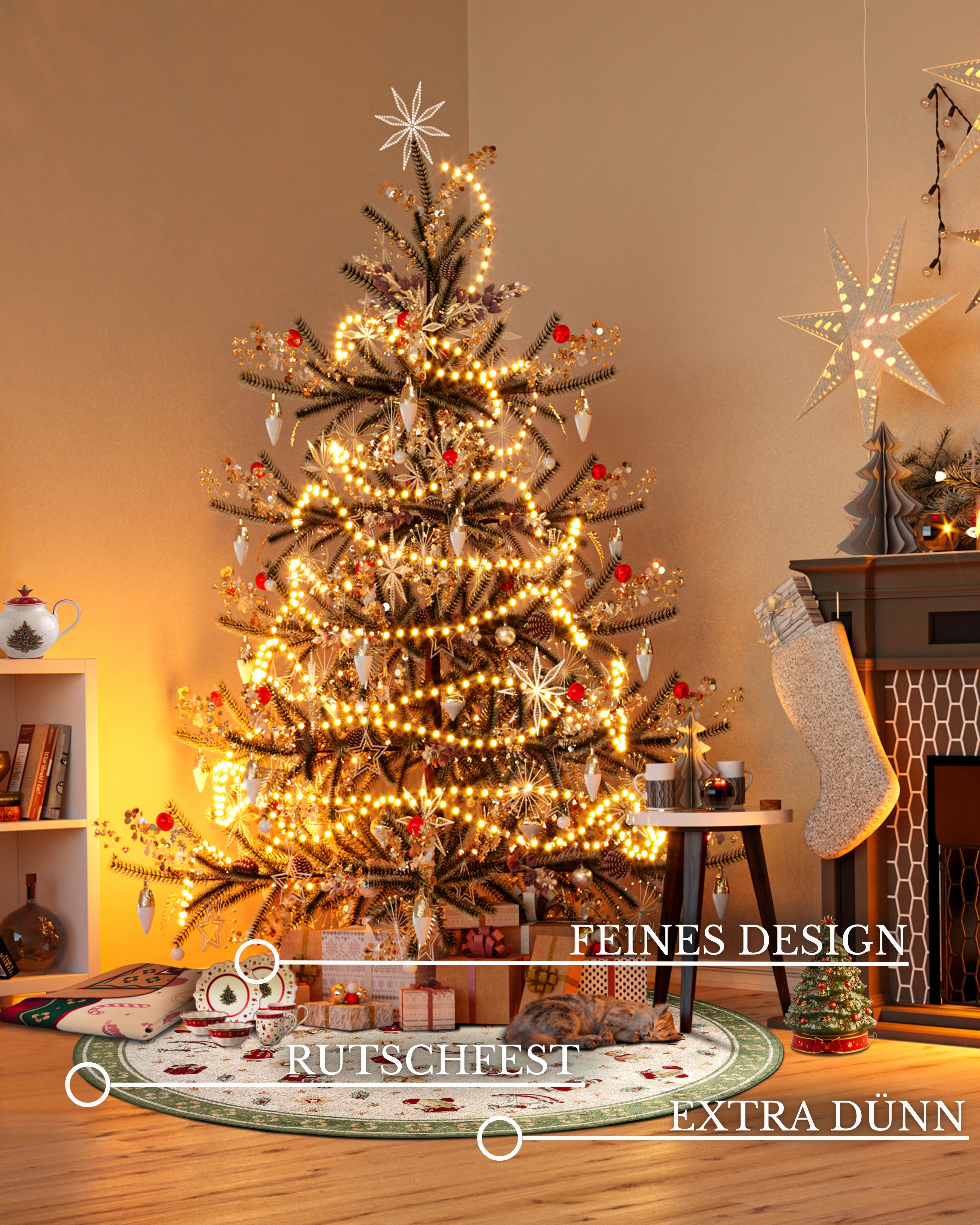VILLEROY & BOCH TOY'S DELIGHT JULETÆPPE, 106218 GRØN-MULTI