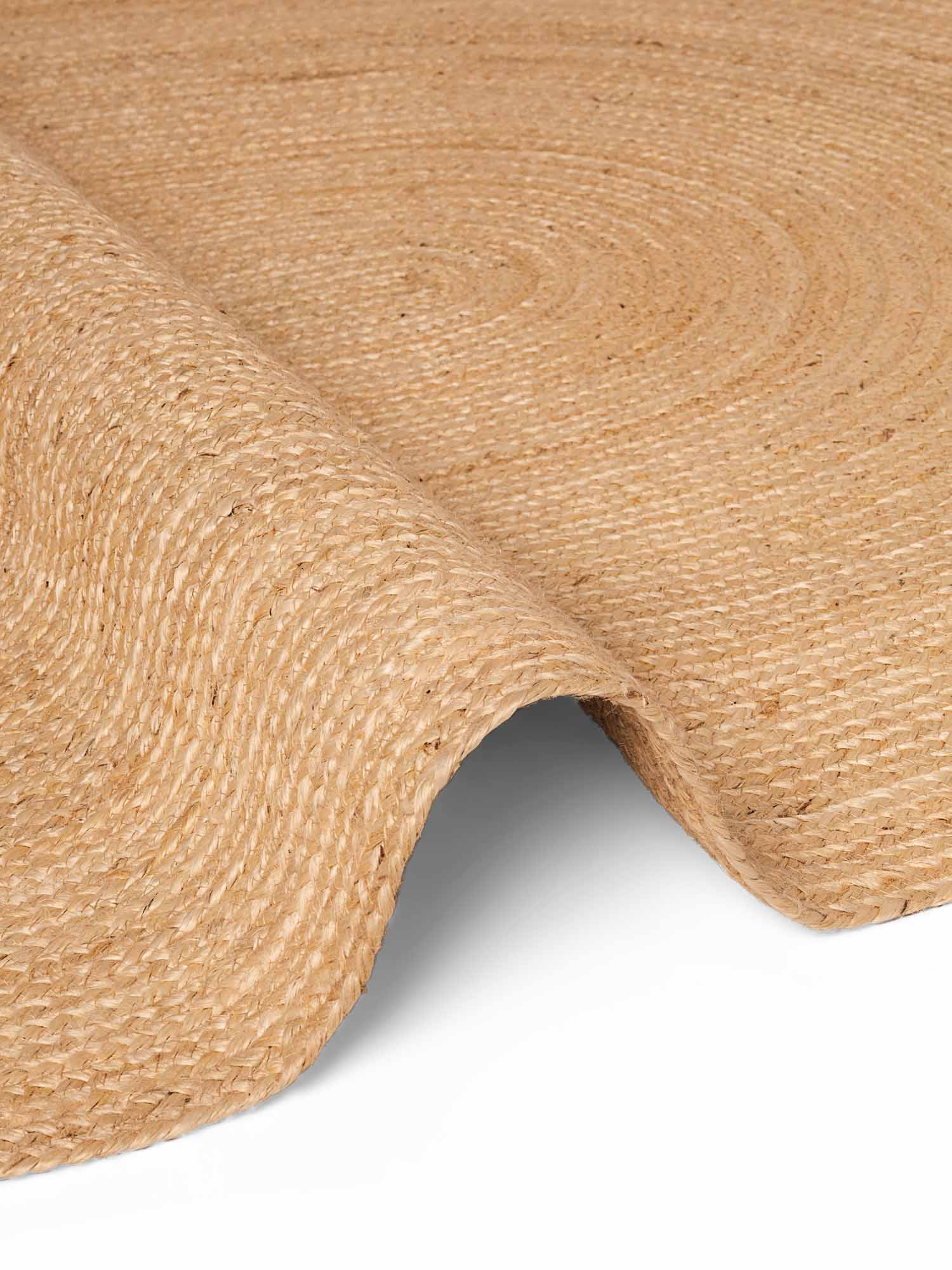 JUTE FLETTET TÆPPE RANGPUR OVAL, NATURLIG-GYLDEN