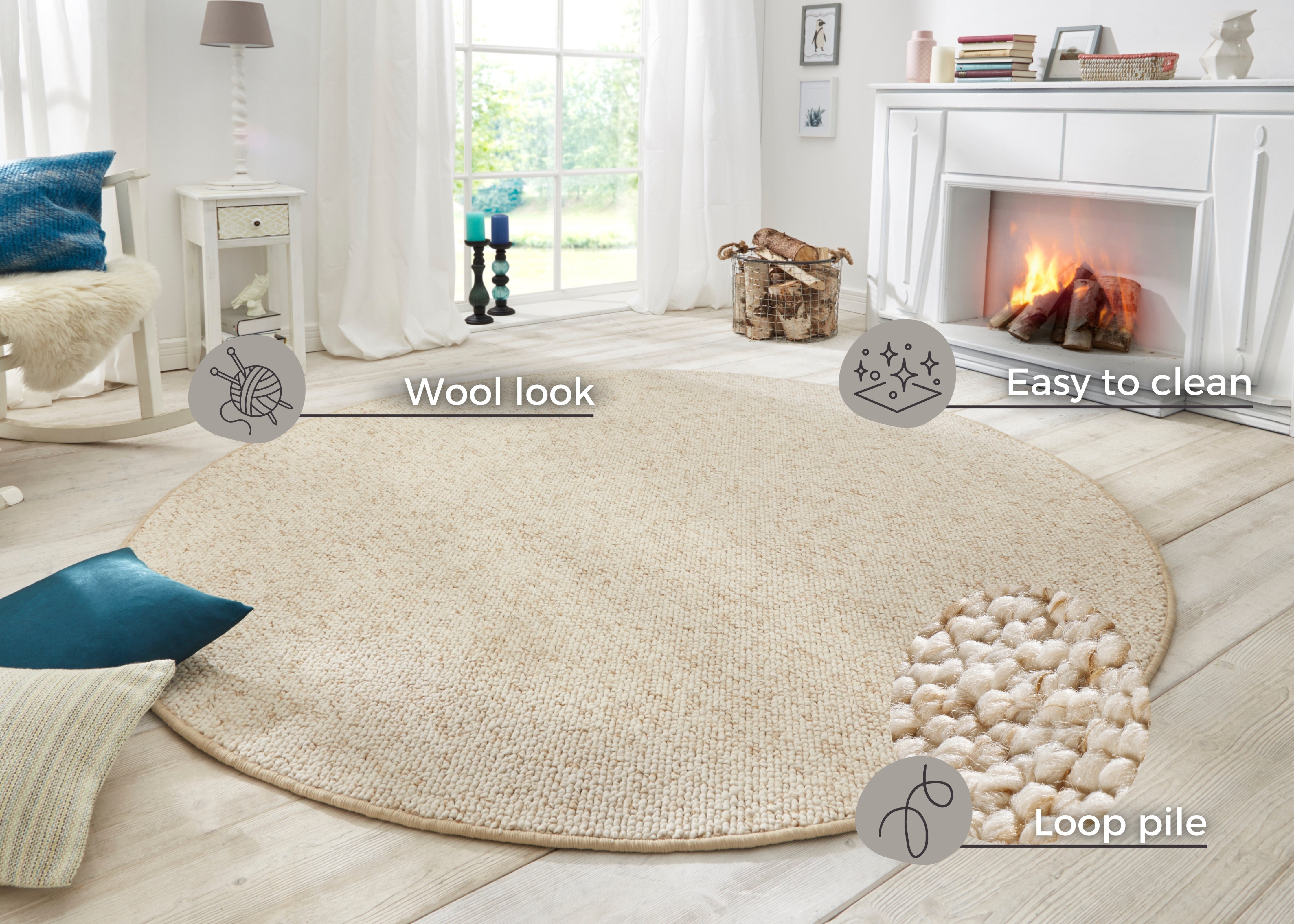 HANSE HOME WOLLY TÆPPE, CREME 102843