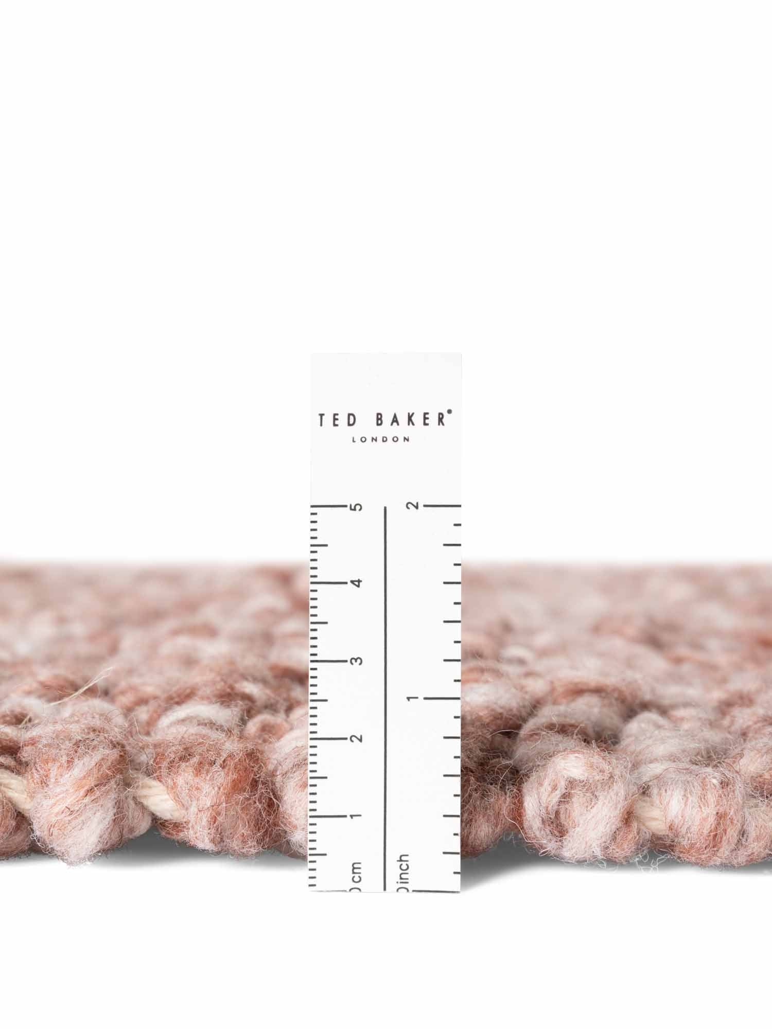 TED BAKER NOTTING HILL SOFT BOUCLE KORTLUVET TÆPPE, PORTOBELLO RUST ROSA