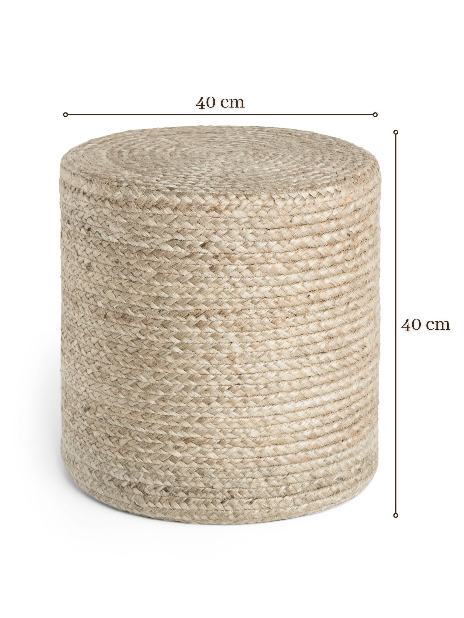 JUTZA JUTE PUF, 106235 NATURLIG GREIGE