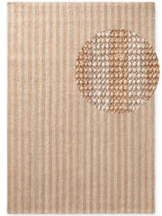 ELLE DECORATION HARVEST JUTE TÆPPE AMBER, NATUR-ELFENBEN-GULD