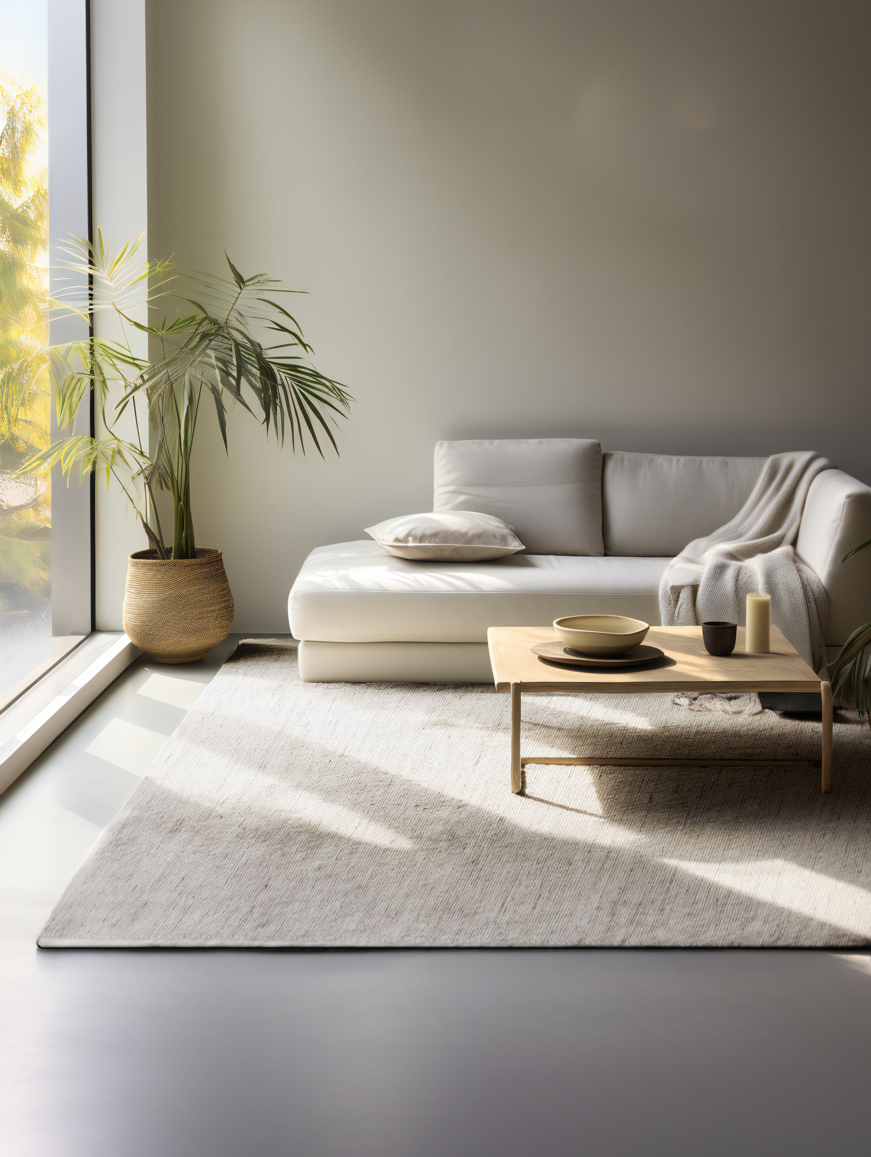 HANDLOOM JUTE TÆPPE, ELFENBEN-HVID - 105960