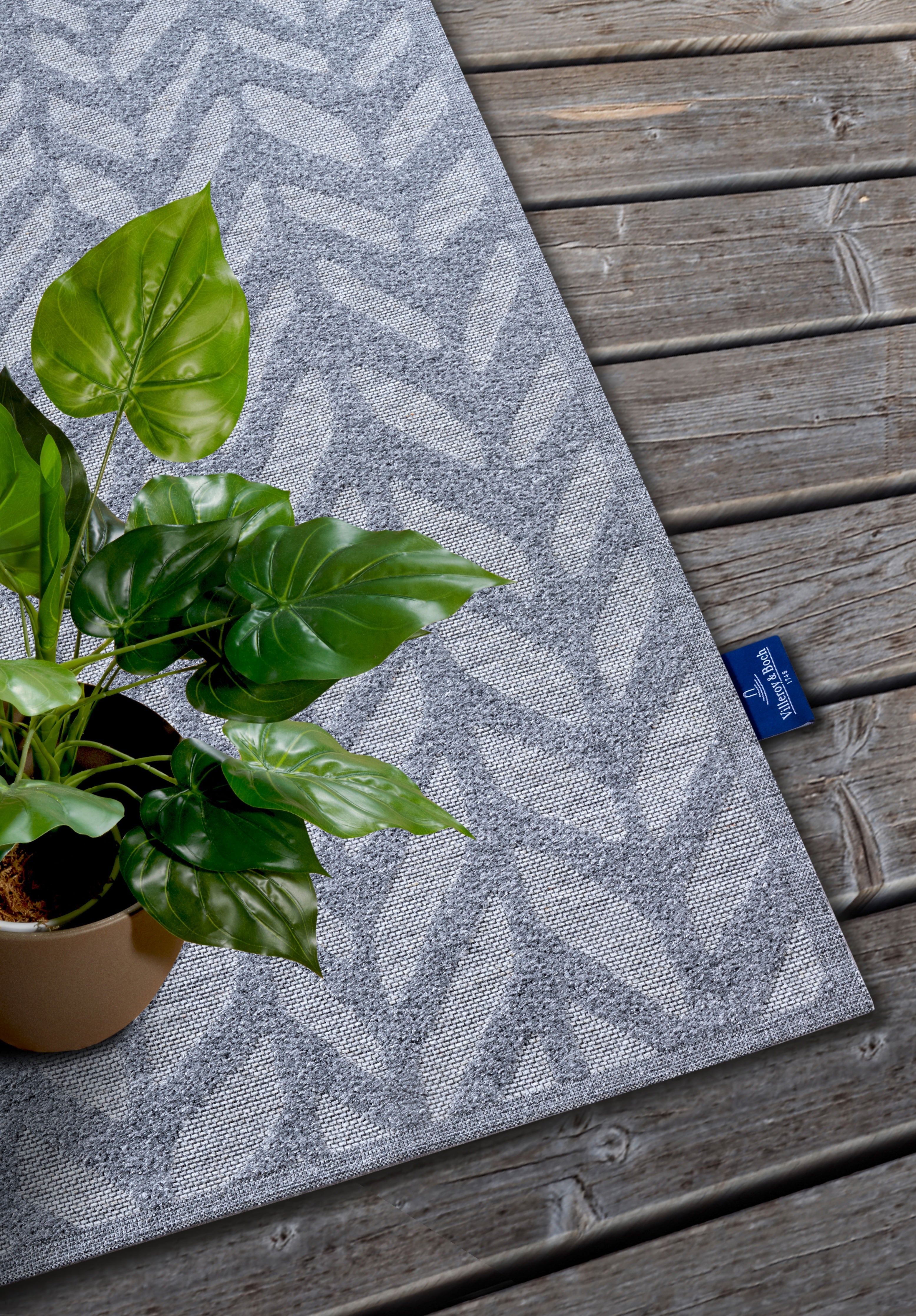 VILLEROY & BOCH 106151 IND- OG UDENDØRS TÆPPE, GEORGETTE GRÅ