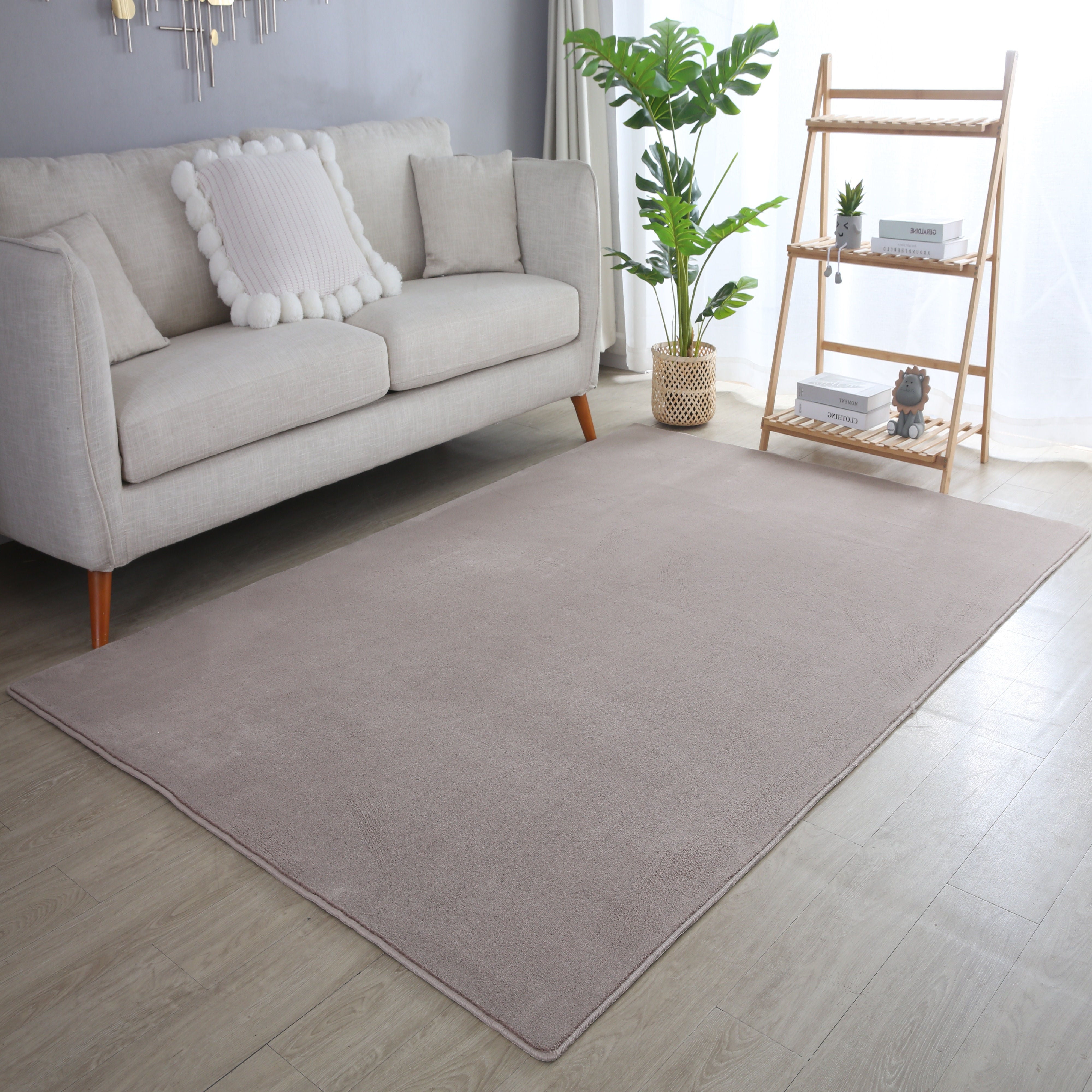 SKYLER ENSFARVET TÆPPE, 5400 BEIGE