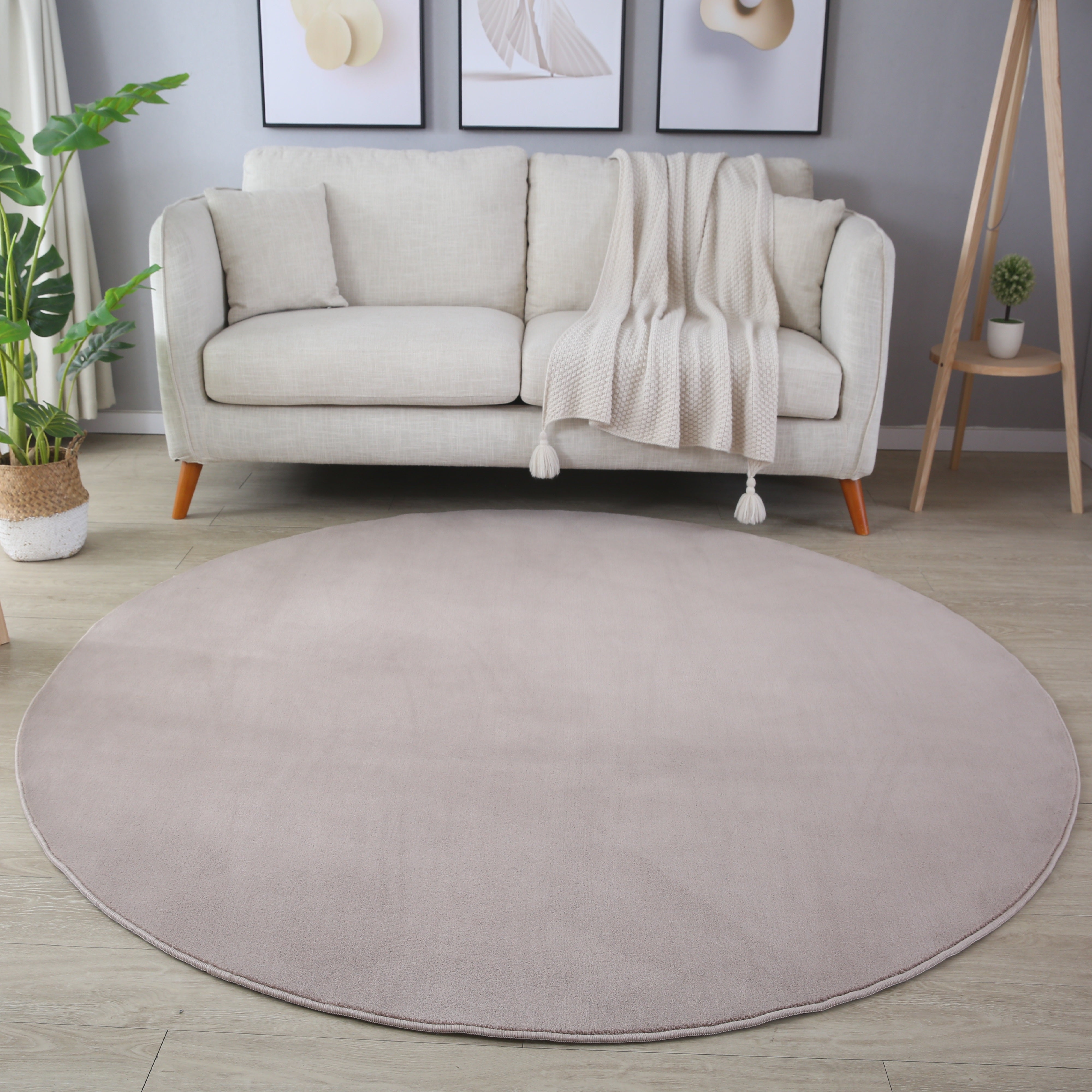 SKYLER ENSFARVET TÆPPE, 5400 BEIGE