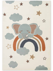 EVENTYR BØRNETÆPPE DREAMY JUMBO, CREME MULTI