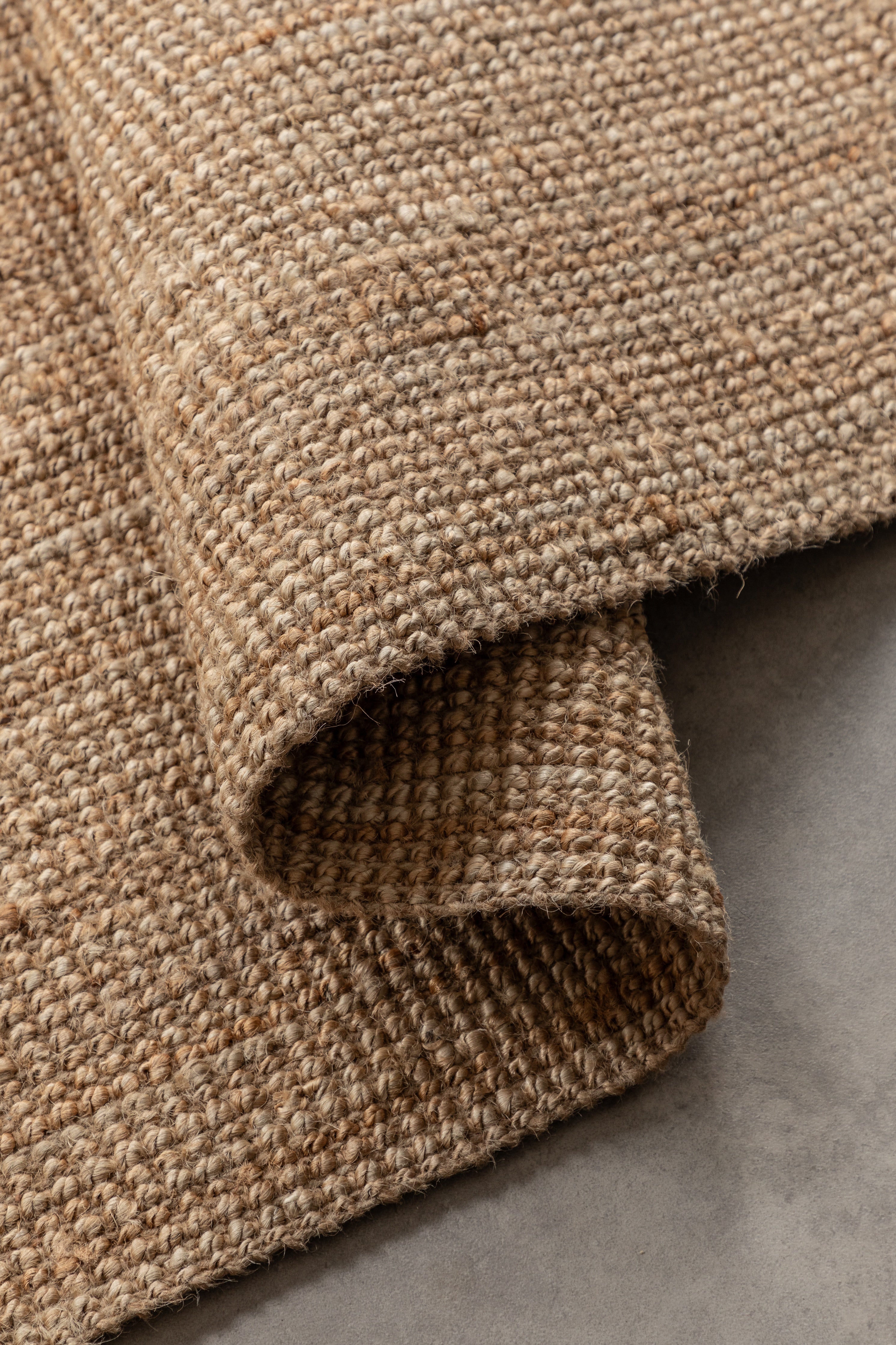 BOUCLE JUTE TÆPPE, NATURLIG GYLDEN - 105974