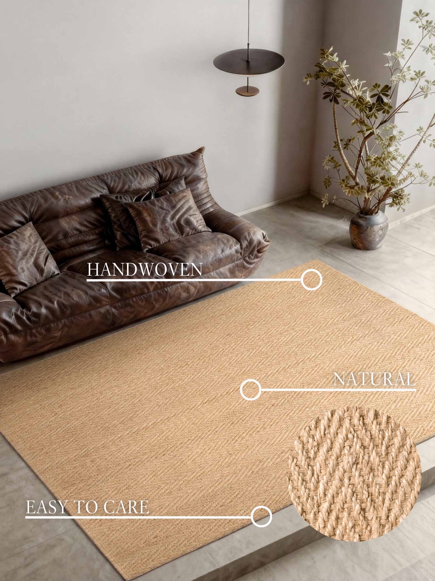 VILLEROY & BOCH 1851 JUTE TÆPPE MIRABELLE, NATURLIG GYLDEN