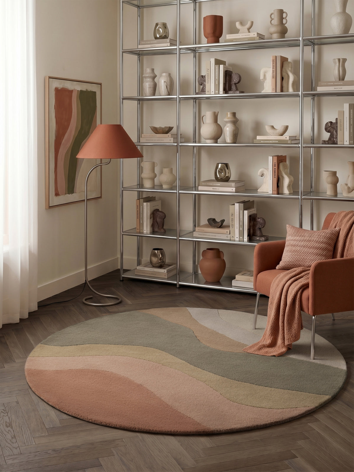 TED BAKER CHELSEA ULDTÆPPE FLOOD CREME MULTIFARVET