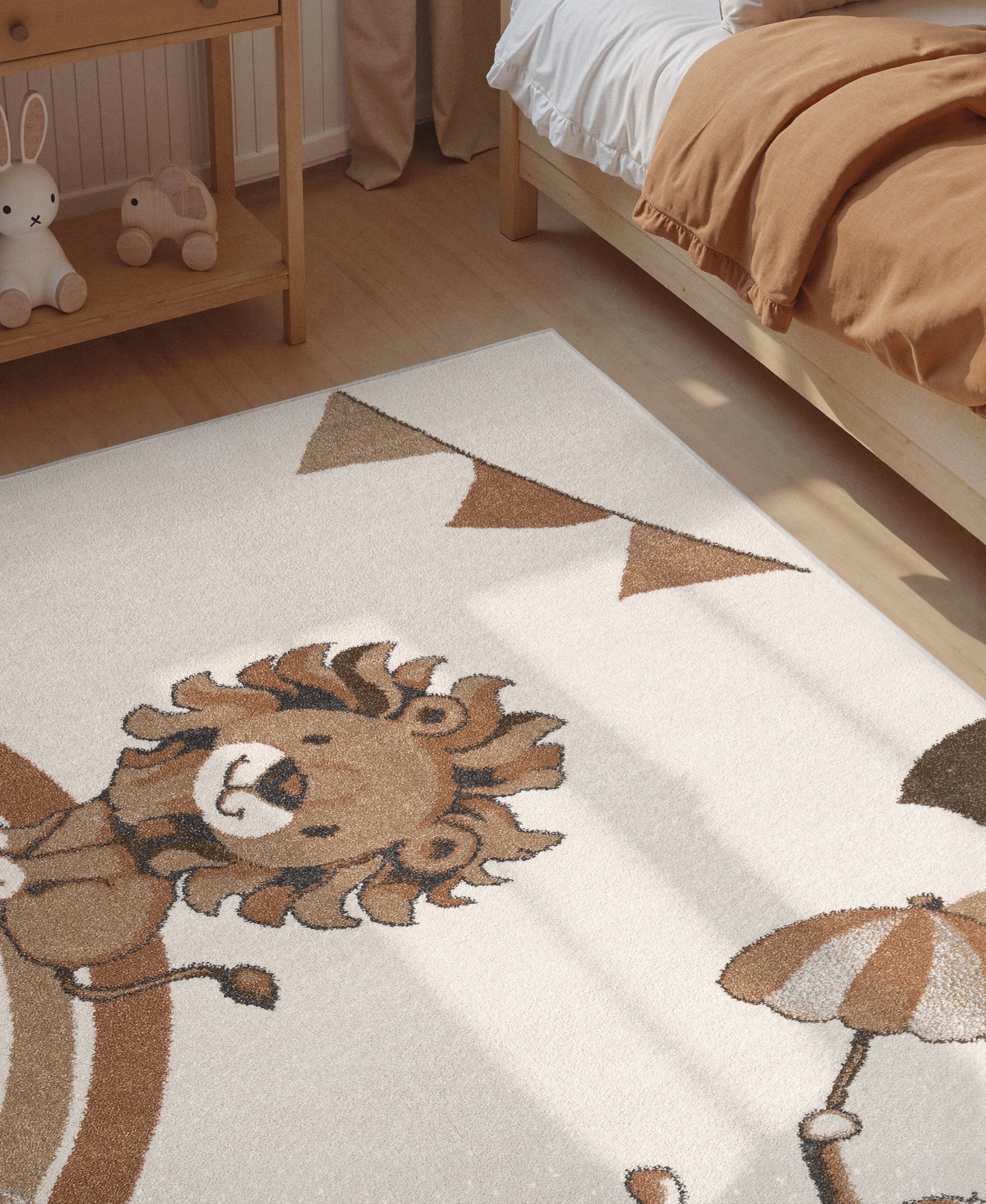 VILLEROY & BOCH BOHO KIDS BØRNETÆPPE LØVE SOMMERFEST, CREME MULTI 106309
