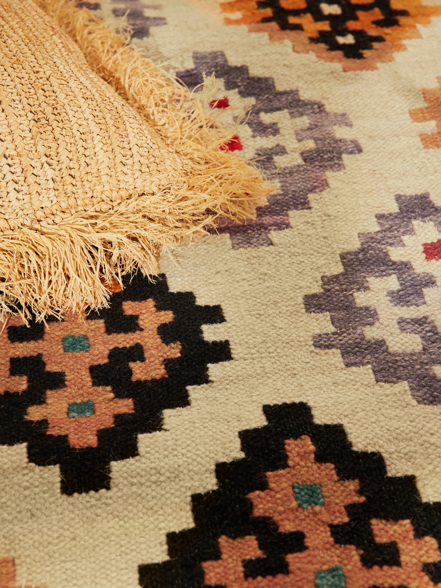 HANSE HOME KAMAL - AFGHANSK KELIM TÆPPE, 106240 CREME-MULTI