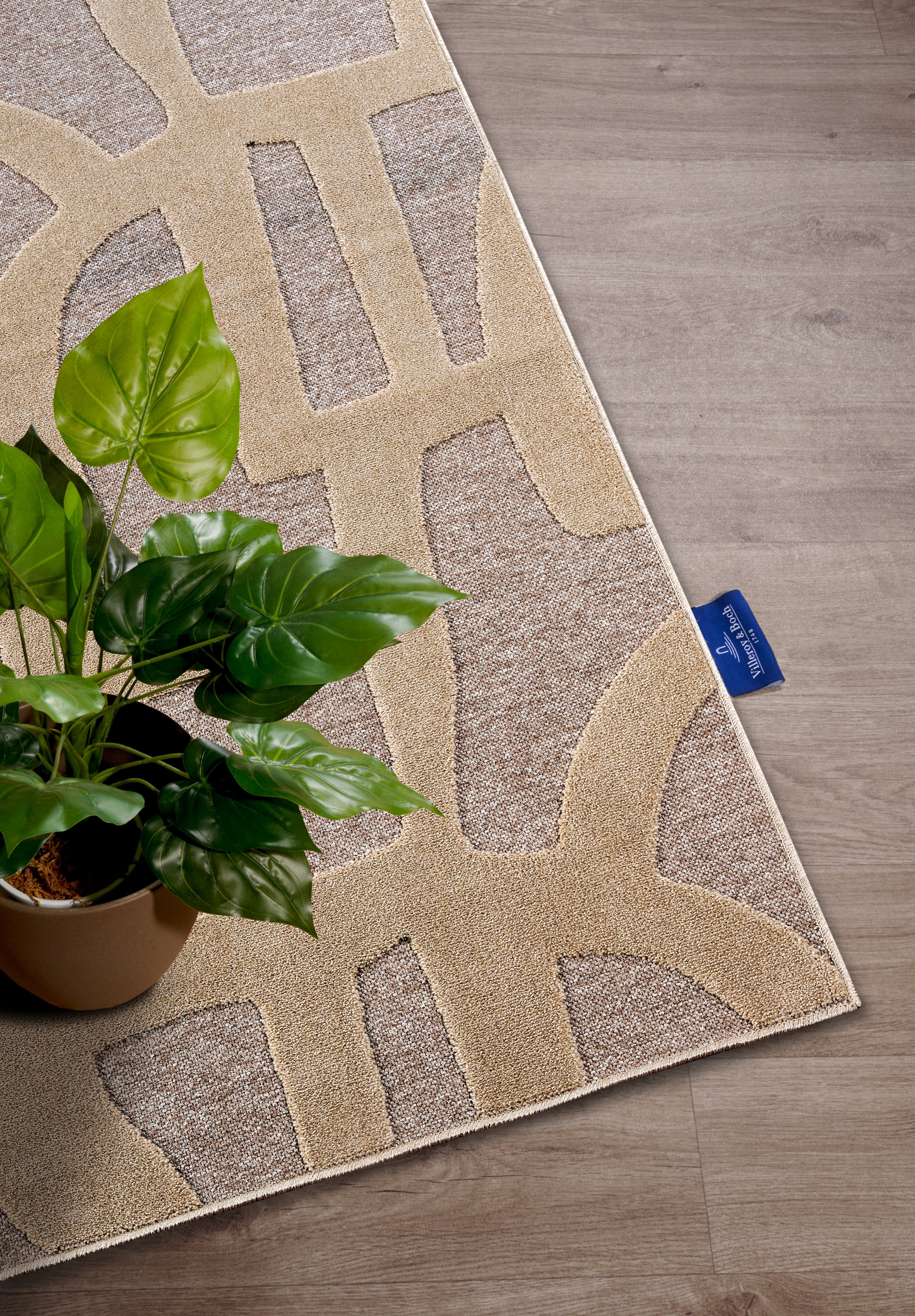 VILLEROY & BOCH 106142 HØJ-LAV LUV TÆPPE, THERESE NATURAL GRÅ-BEIGE