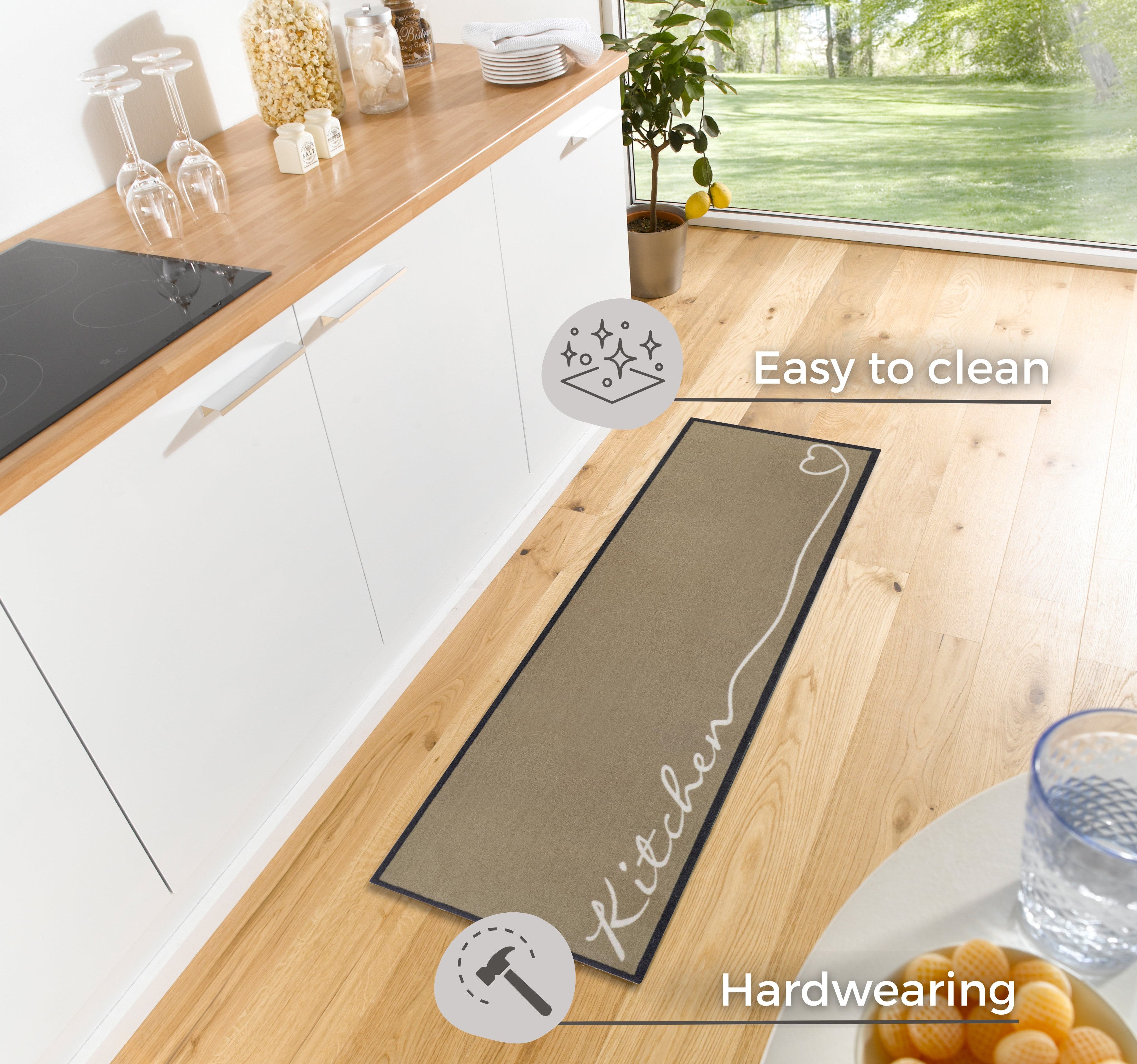 HANSE HOME COOK&CLEAN VASKBAR KØKKENLØBER, 105391 BRUN