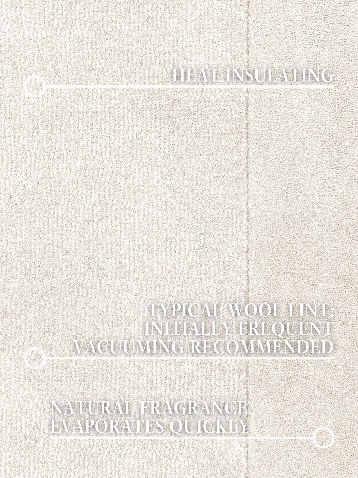 VILLEROY & BOCH 1812 ULDTÆPPE KARI, NATURLIG-CREME