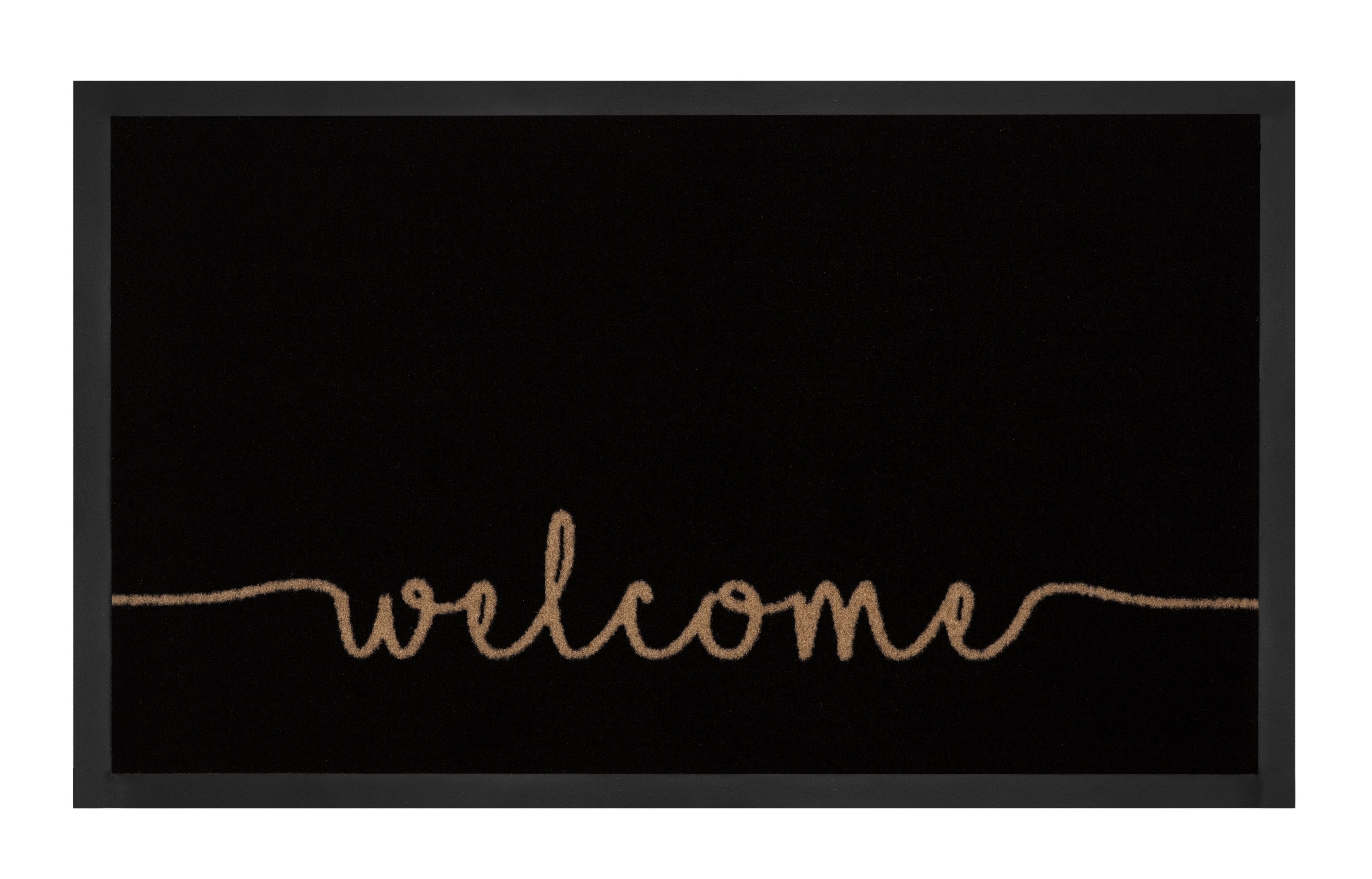 PRINTY MÅTTE WELCOME, ANTRACIT-BEIGE 103796