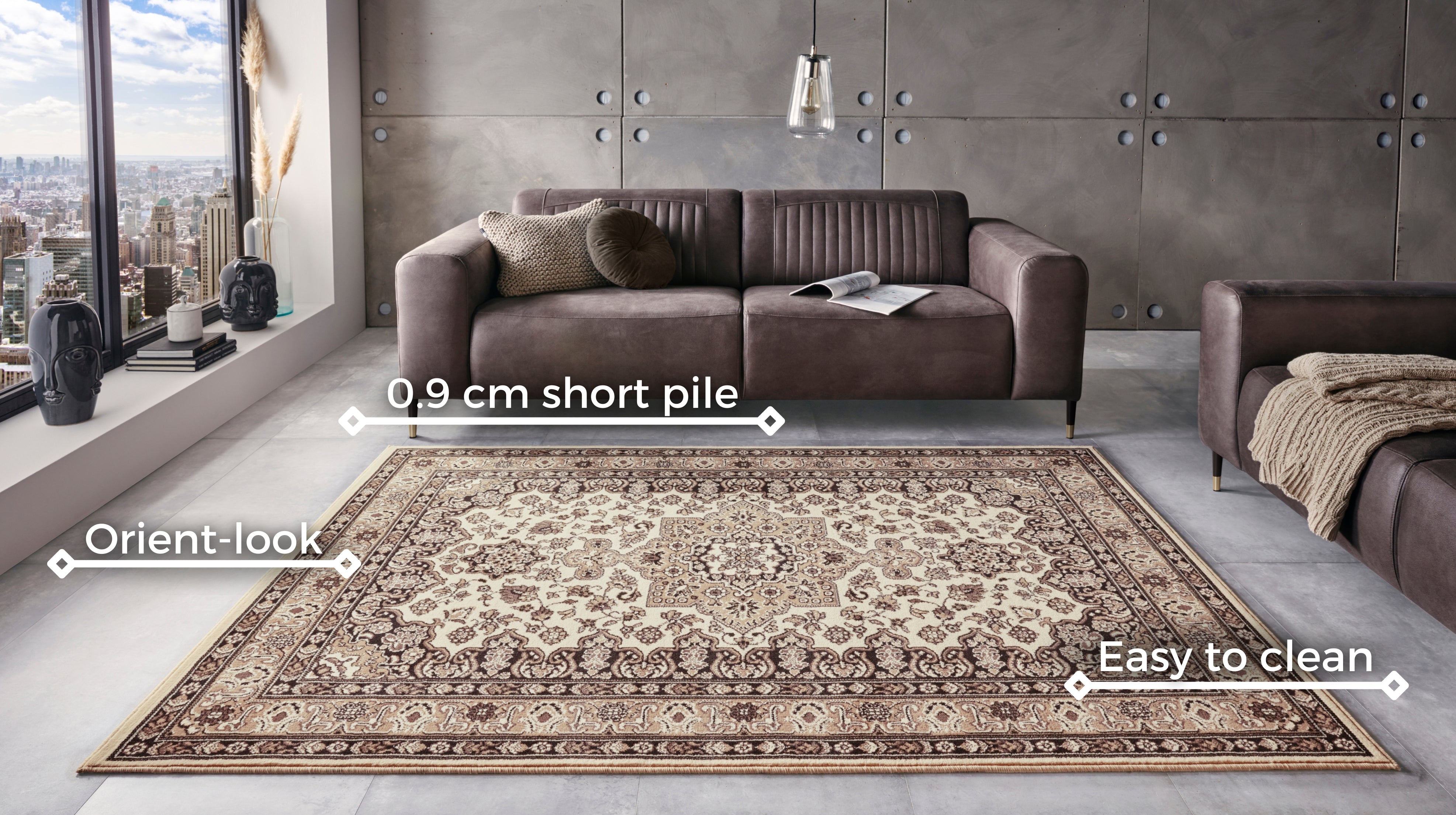 HANSE HOME MIRKAN TÆPPE, BEIGE 104105