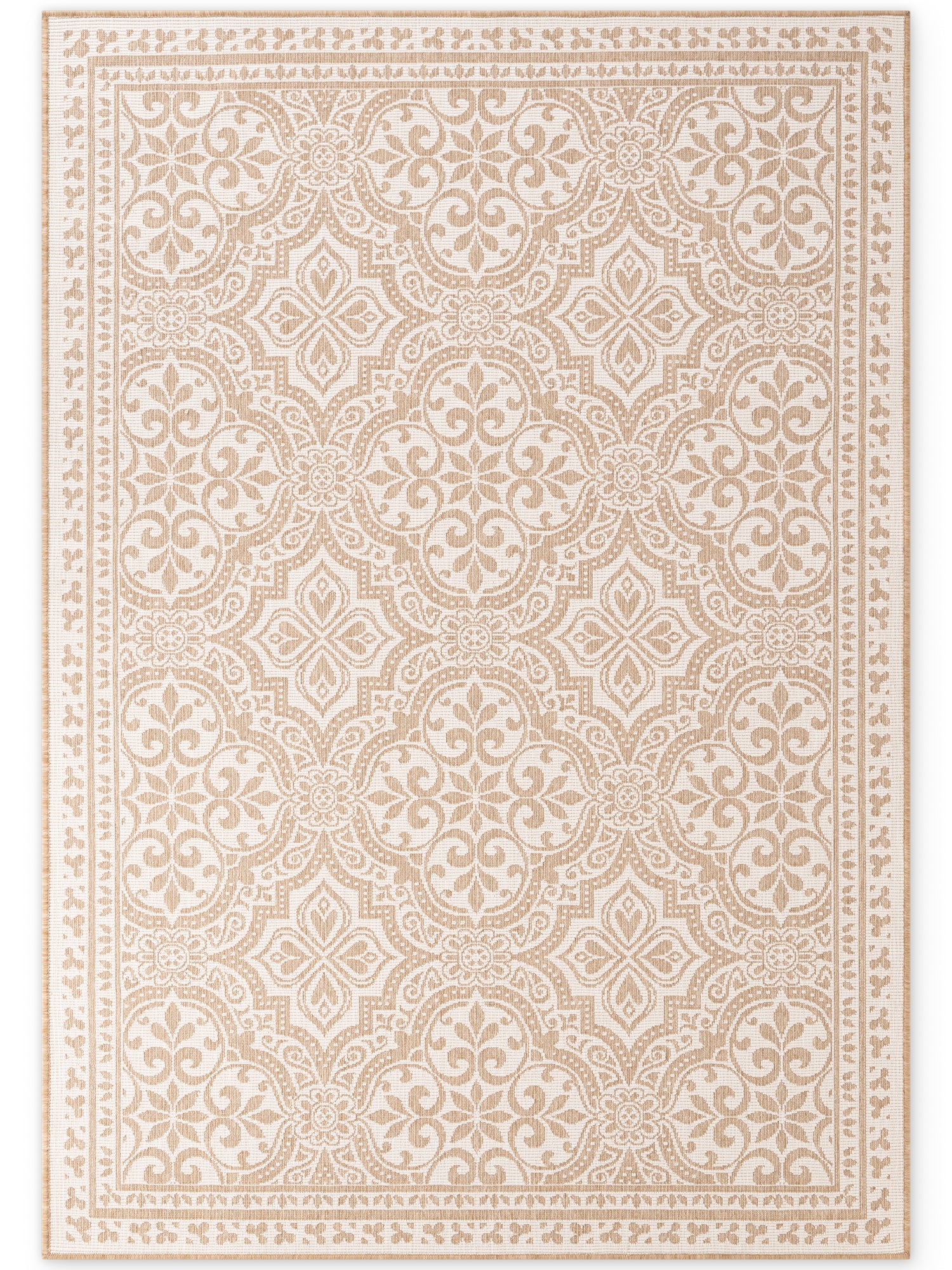 HANSE HOME DUORO - VENDBART UDENDØRS TÆPPE, JUTE-HVID 106252