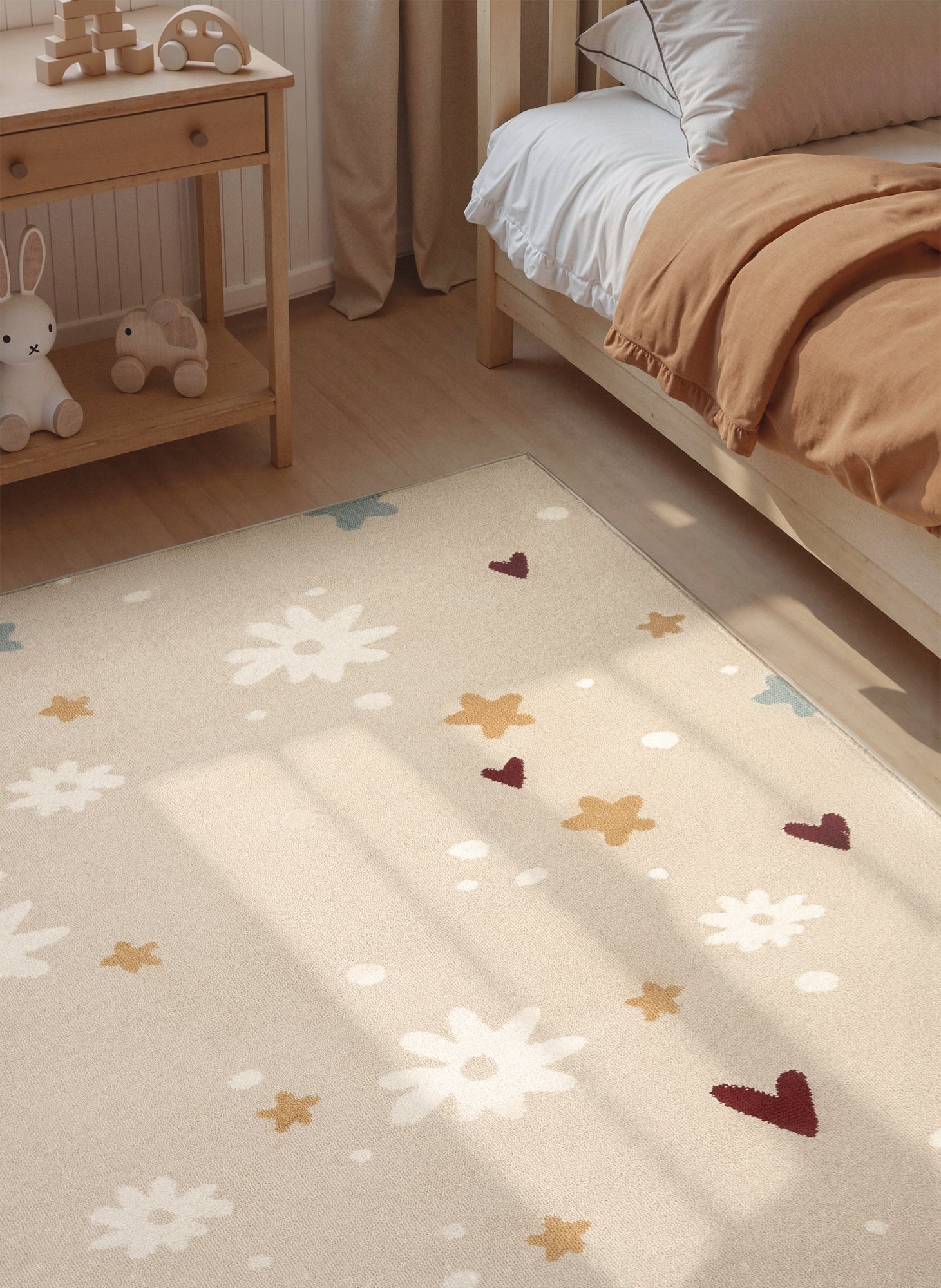 EVENTYR BØRNETÆPPE AMORI, BEIGE MULTI