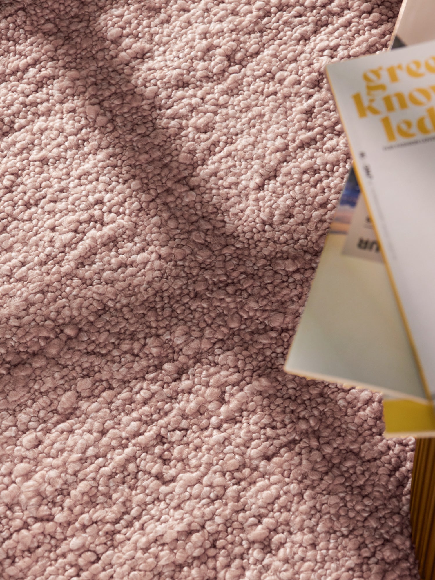 TED BAKER NOTTING HILL SOFT BOUCLE KORTLUVET TÆPPE, PORTOBELLO RUST ROSA