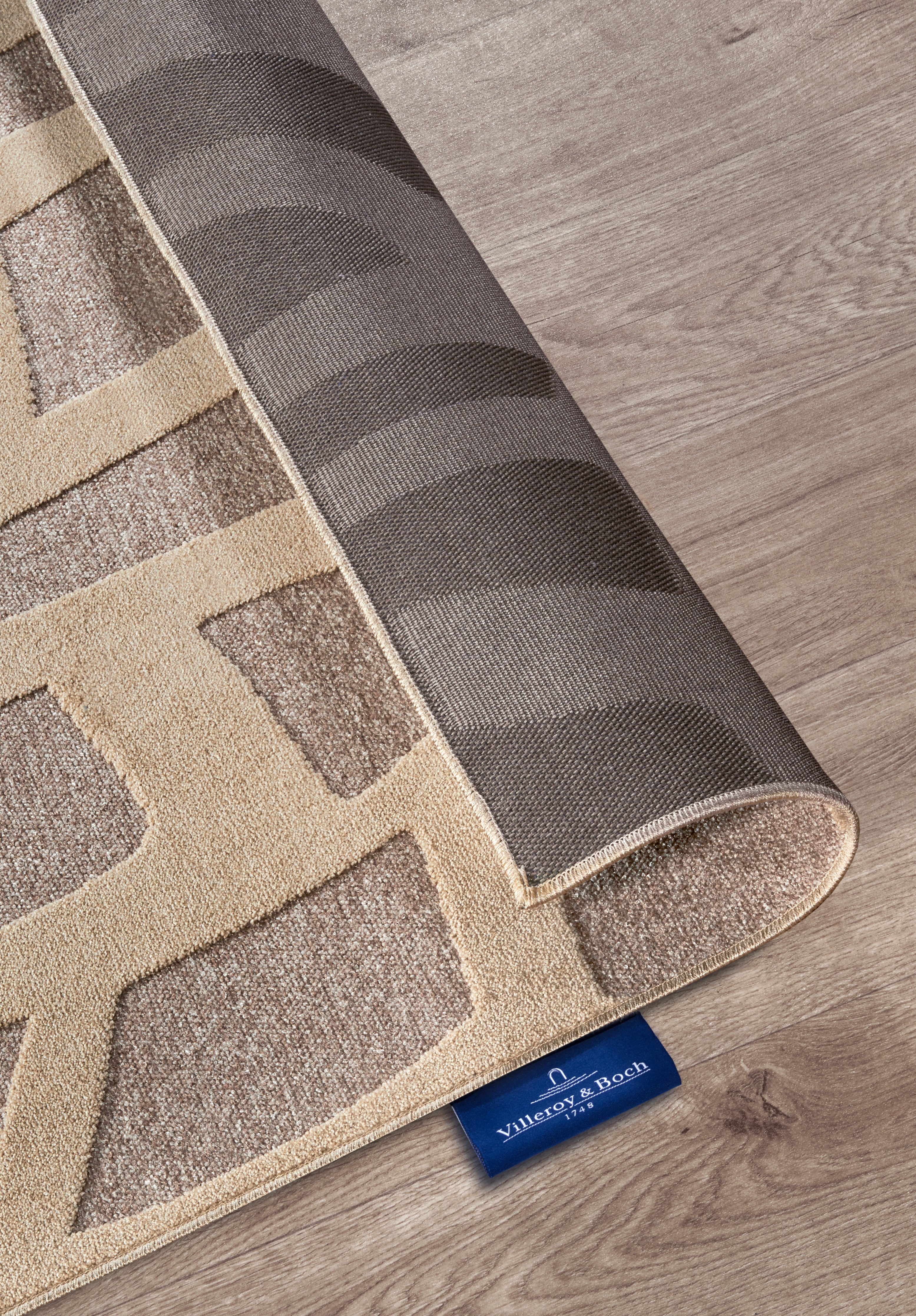 VILLEROY & BOCH 106142 HØJ-LAV LUV TÆPPE, THERESE NATURAL GRÅ-BEIGE