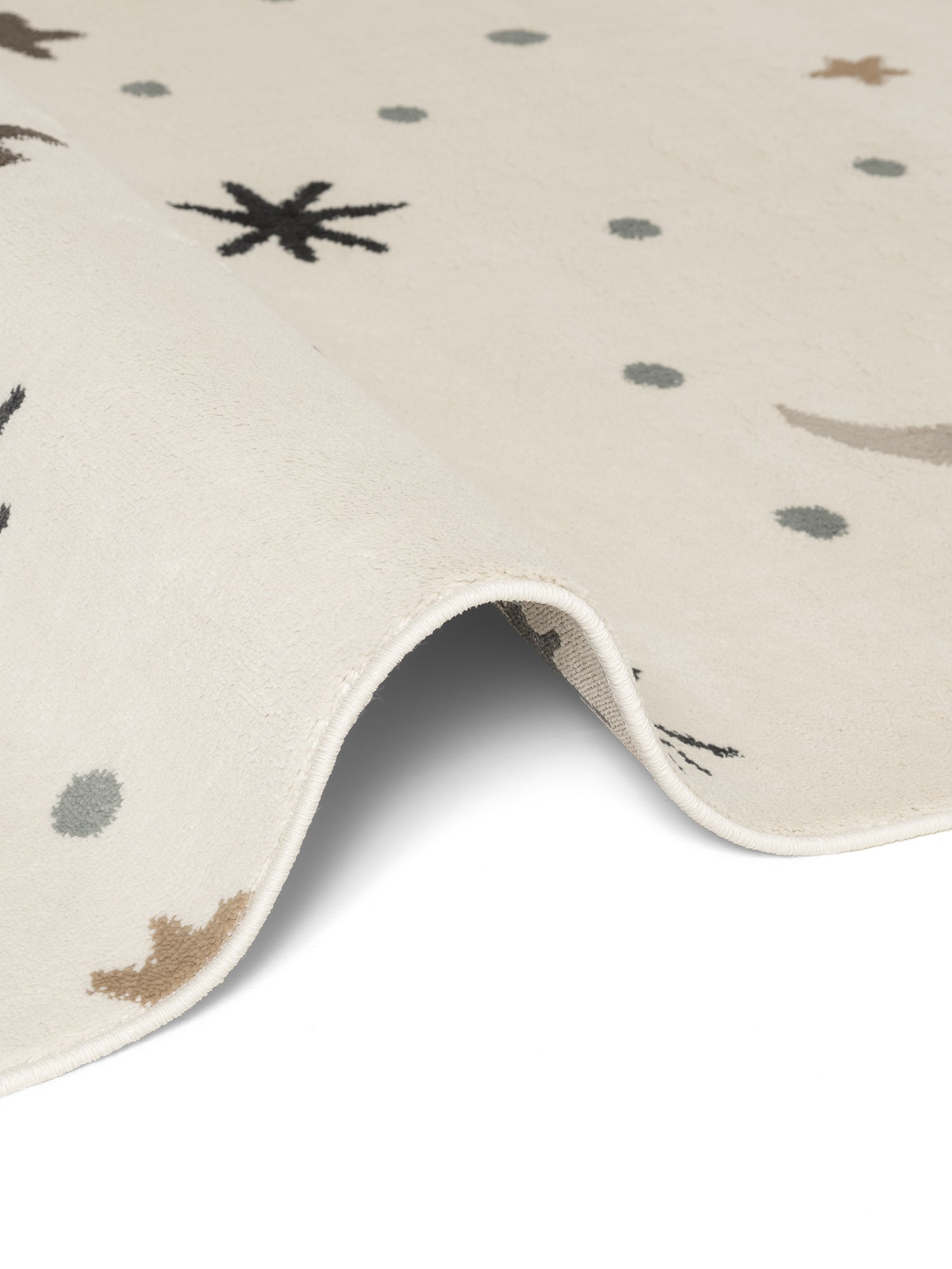 EVENTYR BØRNETÆPPE MOONY, CREME MULTI