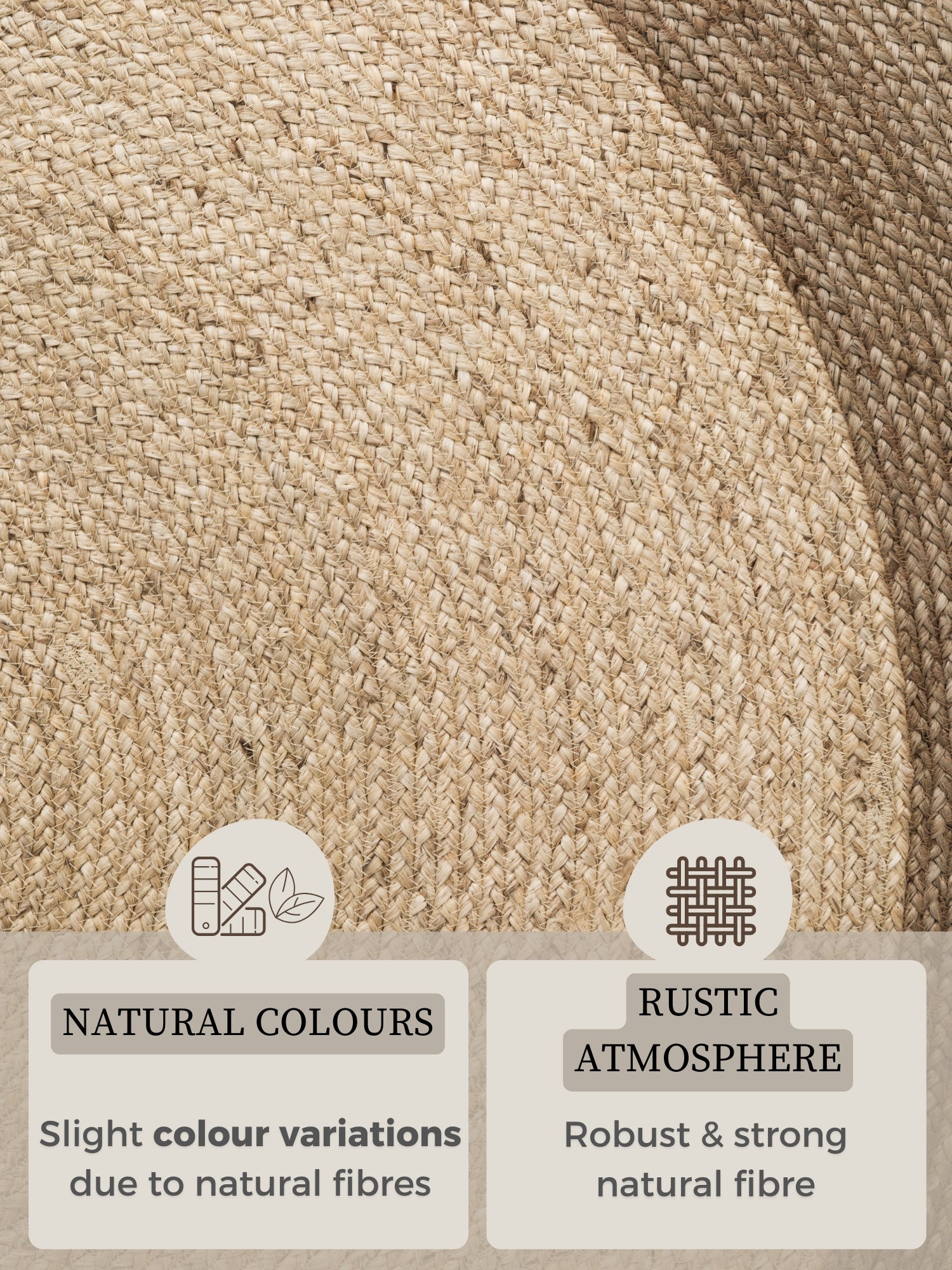 JUTZA JUTE TÆPPE, 106224 IVORY-GREIGE