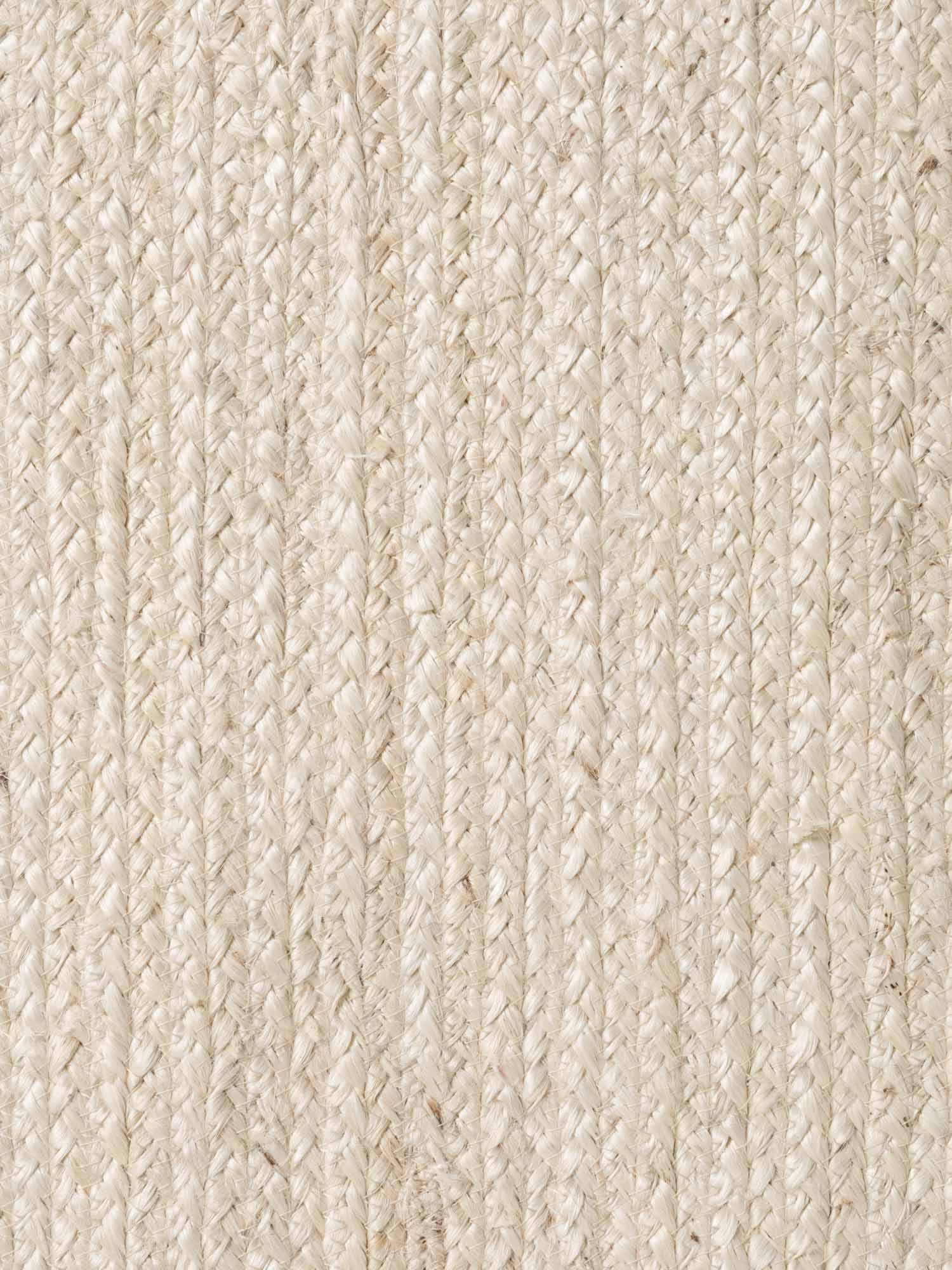JUTE FLETTET TÆPPE RANGPUR OVAL, NATURLIG-ELFENBEN