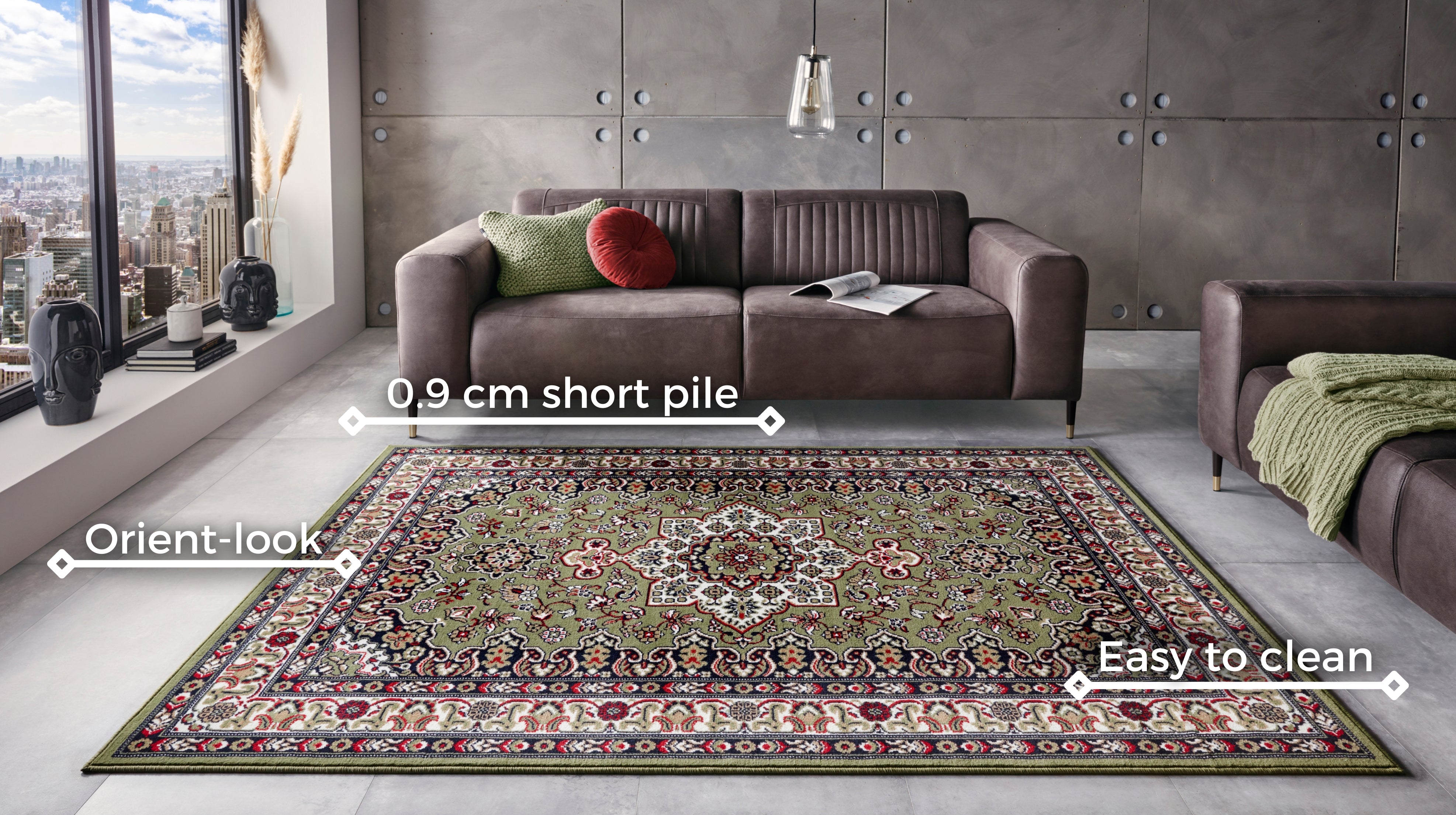HANSE HOME MIRKAN TÆPPE, GRØN 104104