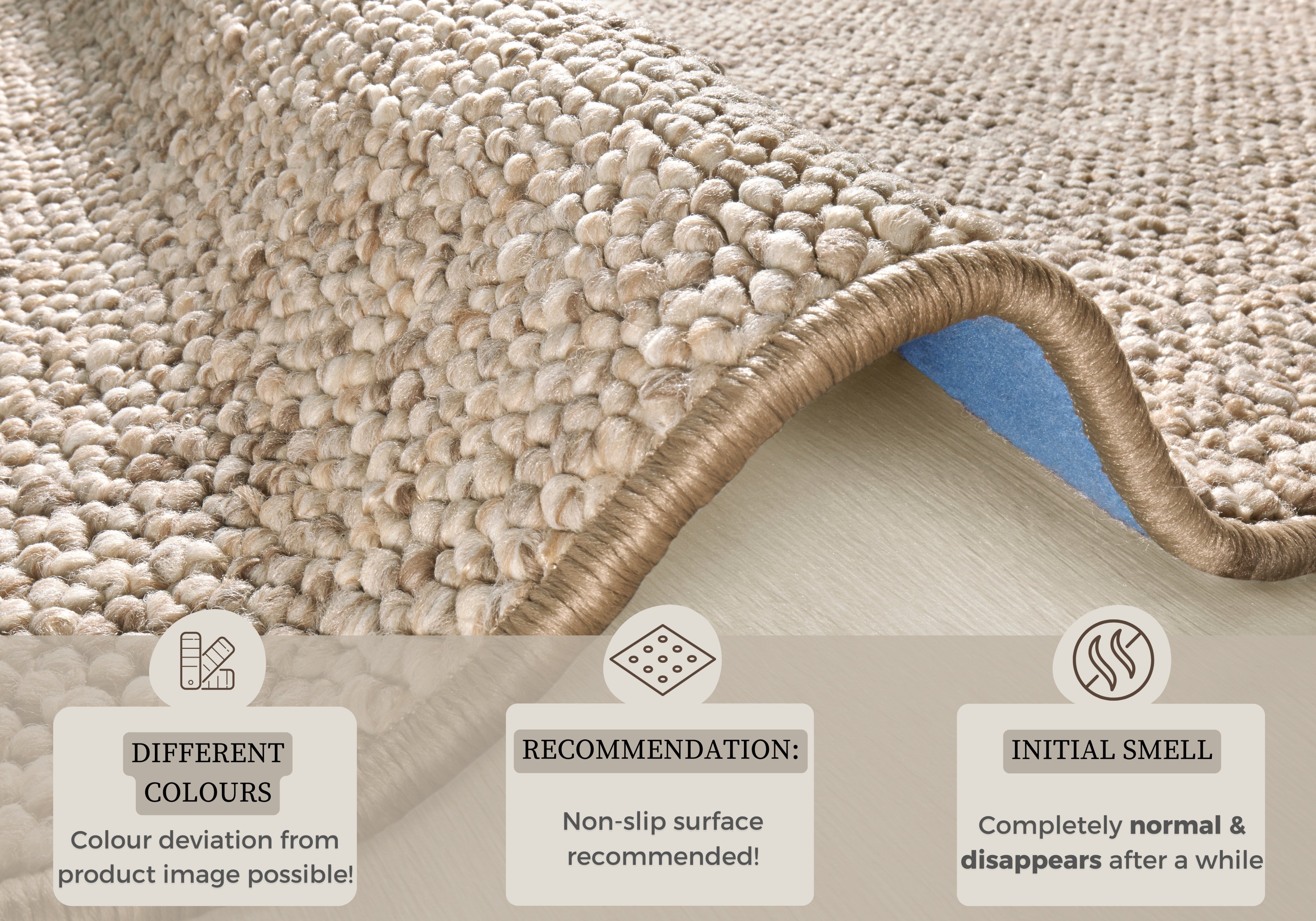 HANSE HOME WOLLY TÆPPE, BEIGE BRUN 102842