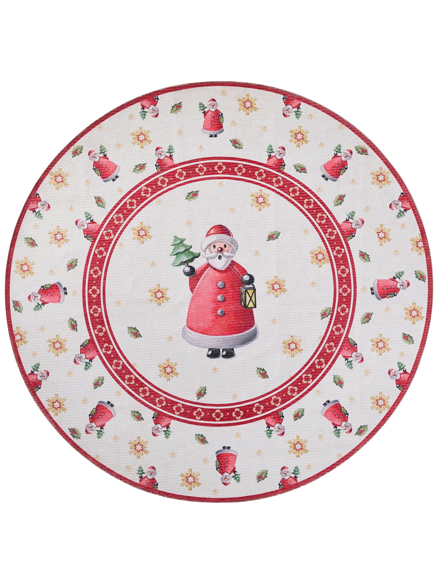 VILLEROY & BOCH TOY'S DELIGHT LIMITED EDITION JULETÆPPE, JULEMAND CREME-RØD