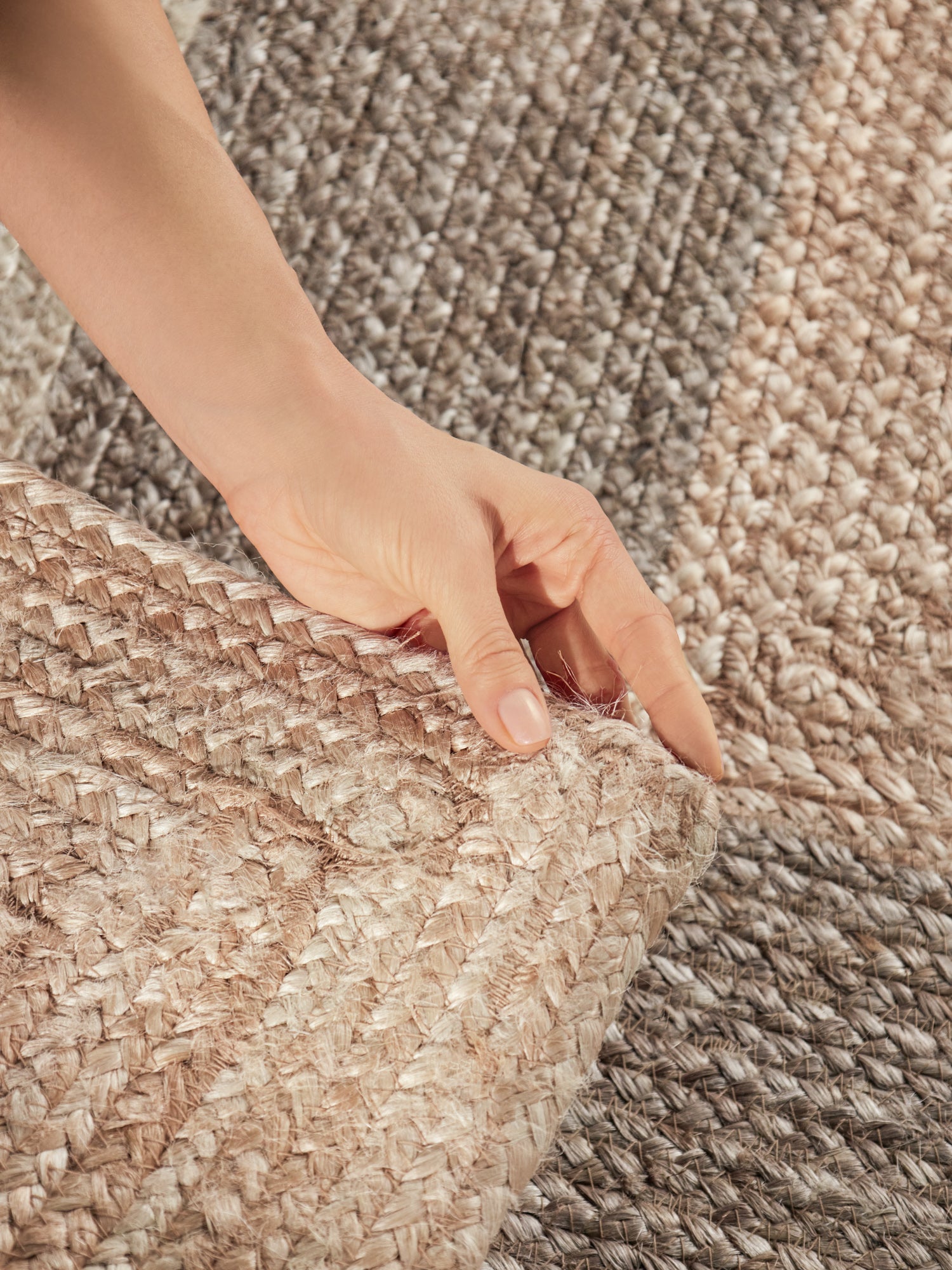 JUNO JUTE TÆPPE FUSION, NATUR GYLDEN MULTI