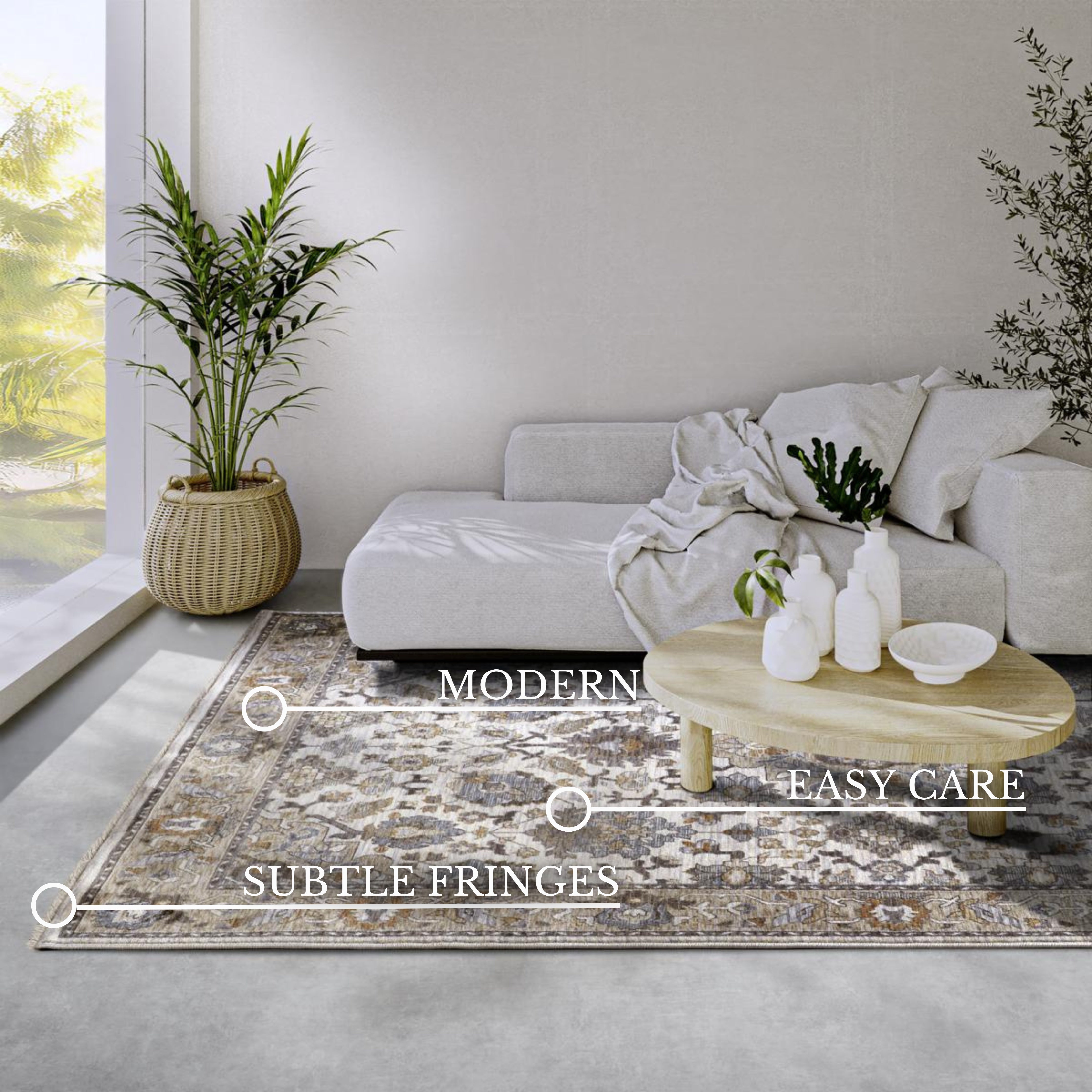 VILLEROY & BOCH 106136 ORIENTALSK TÆPPE EGON, CREME-MULTIFARVET