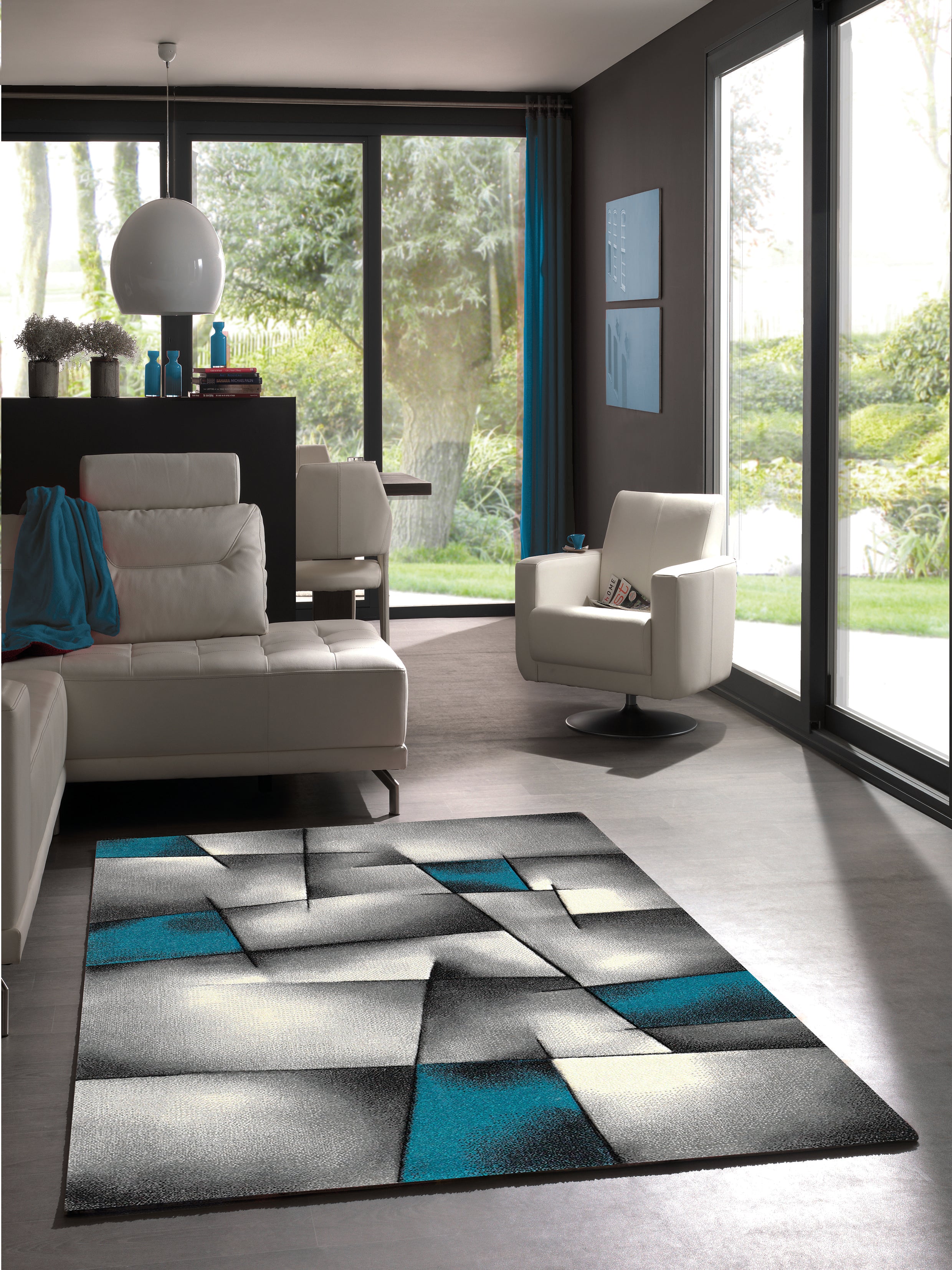 BRILLIANCE MODERNE TÆPPE,  660 930-TURKIS