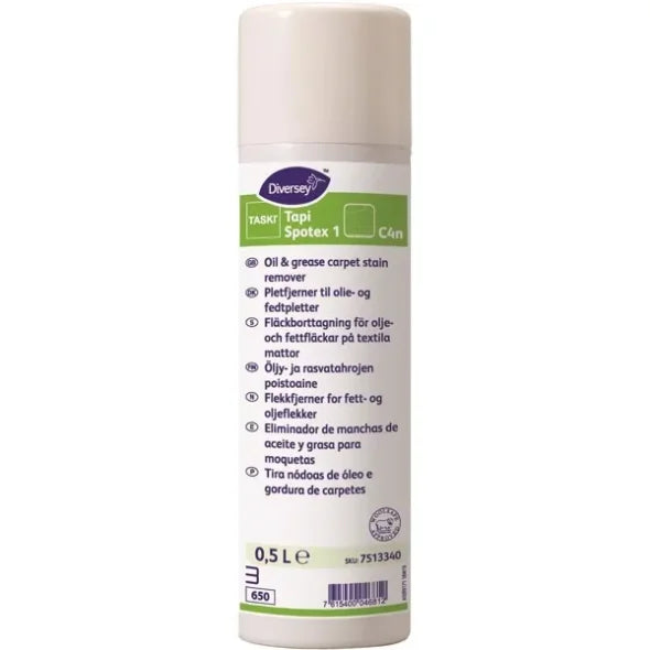 TÆPPE PLETFJERNER TIL FEDT & OLIE -  TASKI TAPI SPOTEX STAIN REMOVER 1, 0,5L