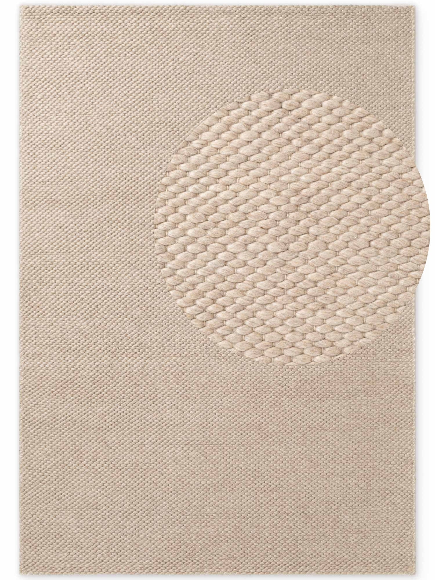 ELLE DECORATION LYON ULDTÆPPE, BEANS NATURLIG BEIGE
