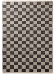HANDLOOM JUTE TÆPPE REX, NATURLIG HVID-SORT